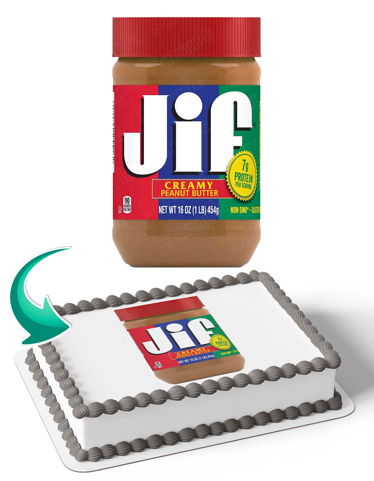 Jif Peanut Butter Cake Deco Wrap Edible Cake Topper