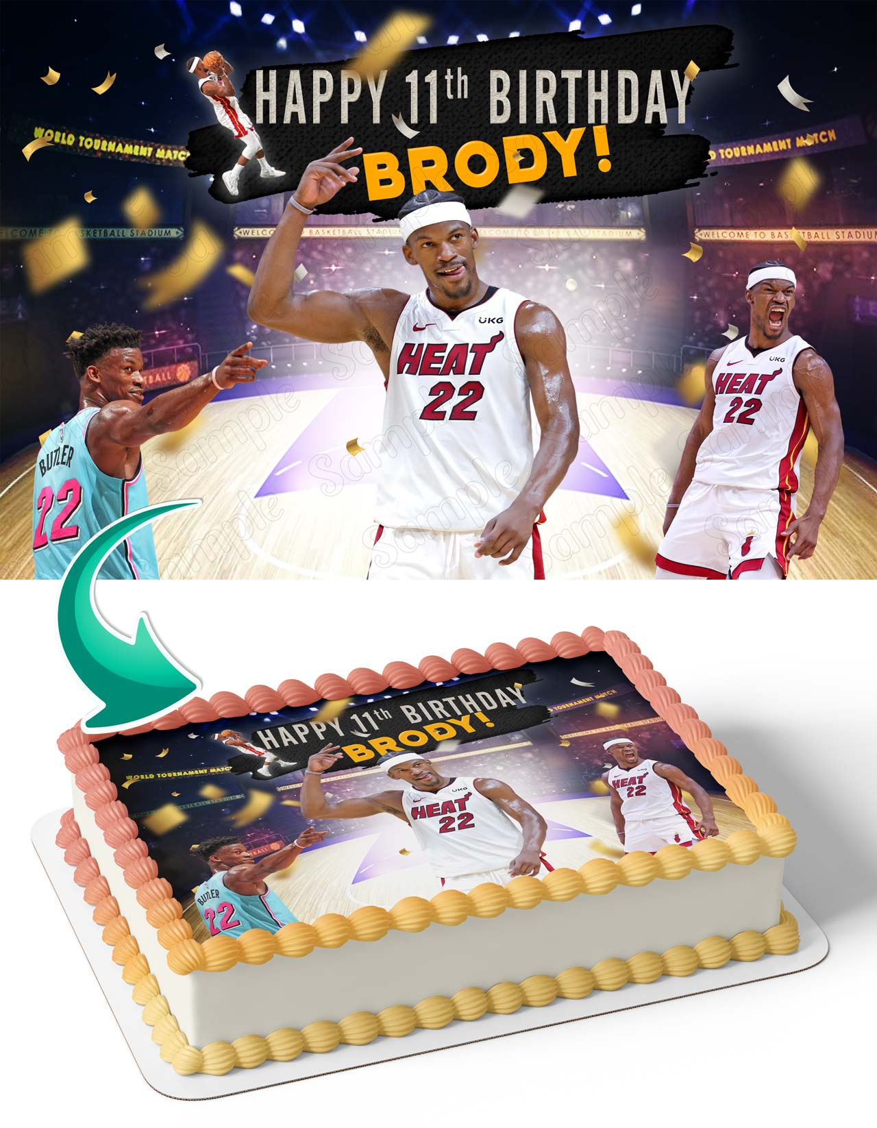 Jimmy Blutler Buckets Miami Heat Edible Cake Topper