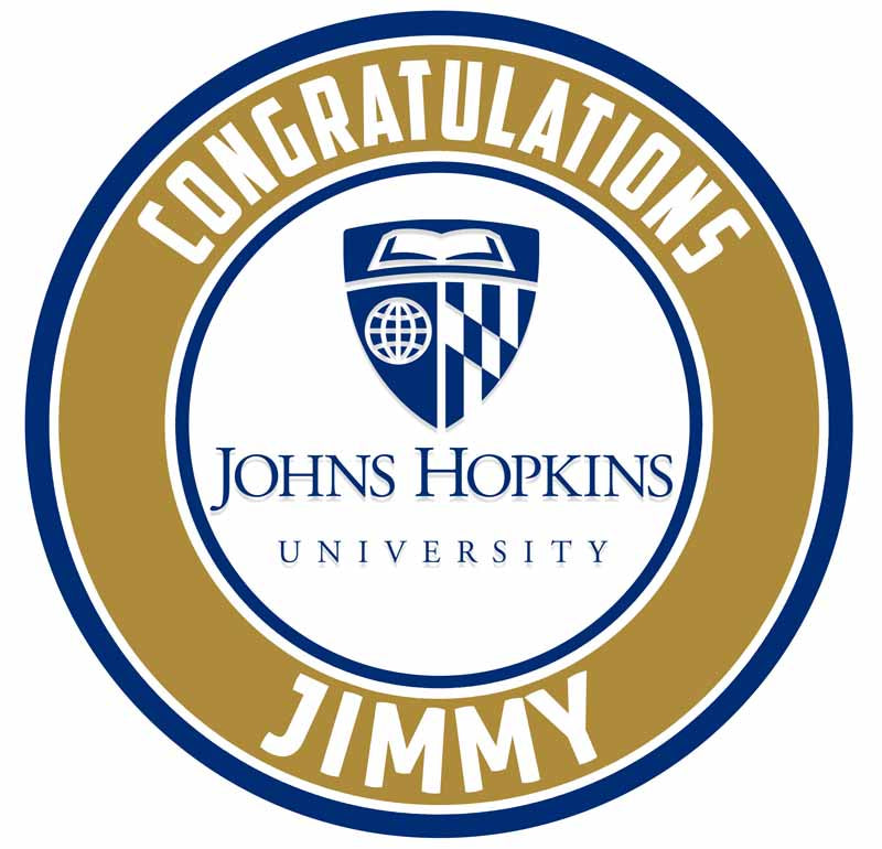 Johns Hopkins University Round – Icing Sheet Birthday - Personalized Edible Cake Topper | Custom Icing Sheet | Birthday Cake Decoration