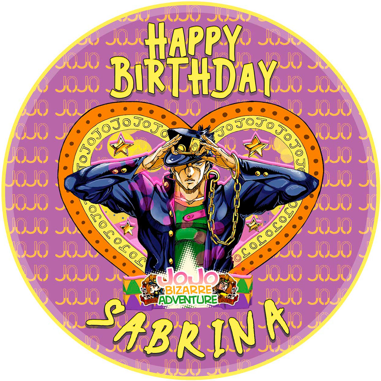 Bizarre Adventure Jojo Kids Fun Round – Icing Sheet Birthday - Personalized Edible Cake Topper | Custom Icing Sheet | Birthday Cake Decoration