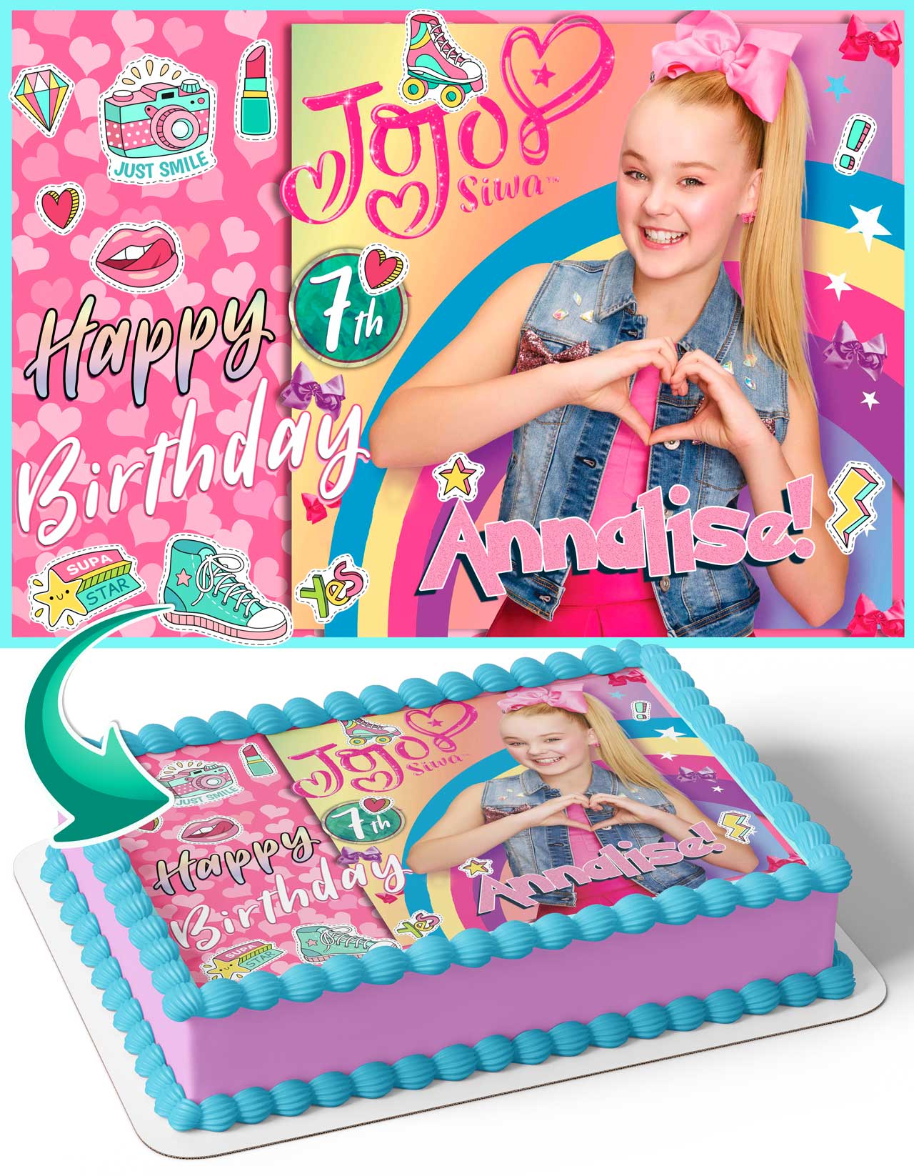 JoJo Siwa Edible Cake Topper