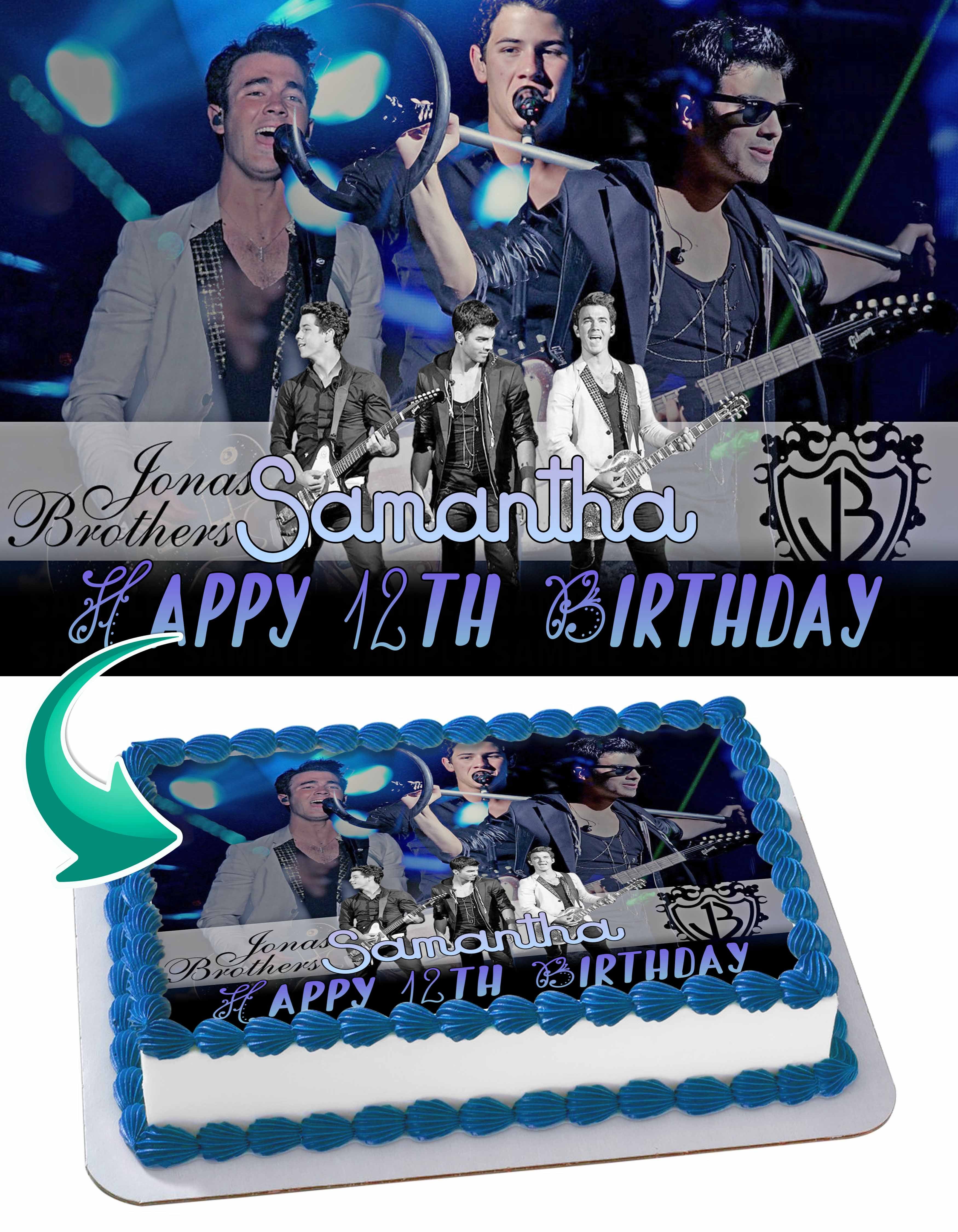 Jonas Brothers JBS Edible Cake Topper