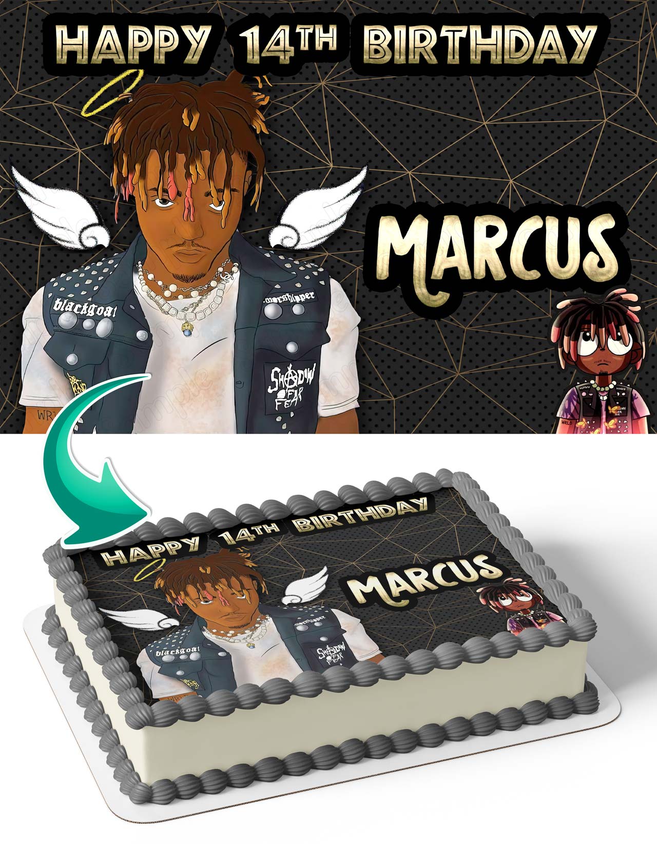 Juice Wrld Edible Cake Topper