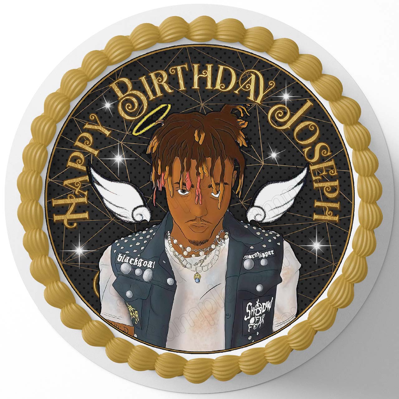 Juice Wrld Round – Icing Sheet Birthday - Personalized Edible Cake Topper | Custom Icing Sheet | Birthday Cake Decoration | Photo Cake Image
