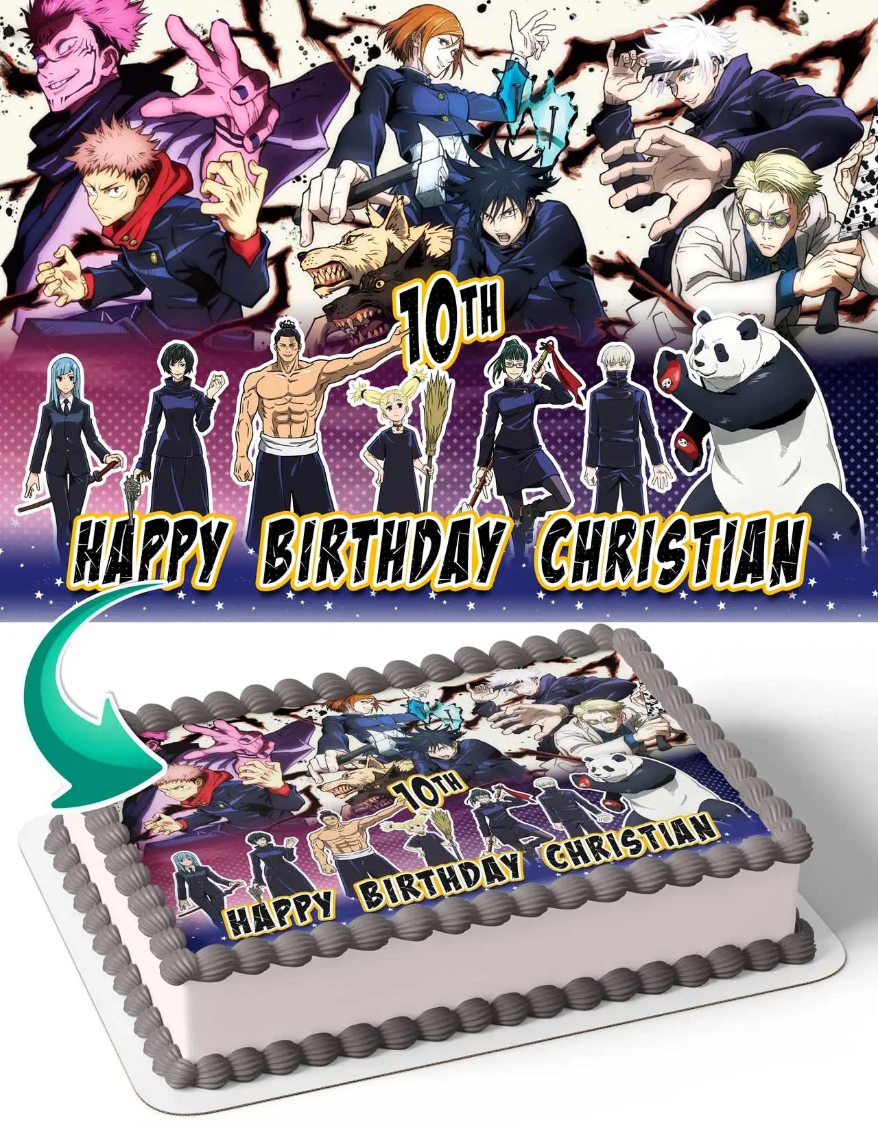 jutsu caisen Edible Cake Topper