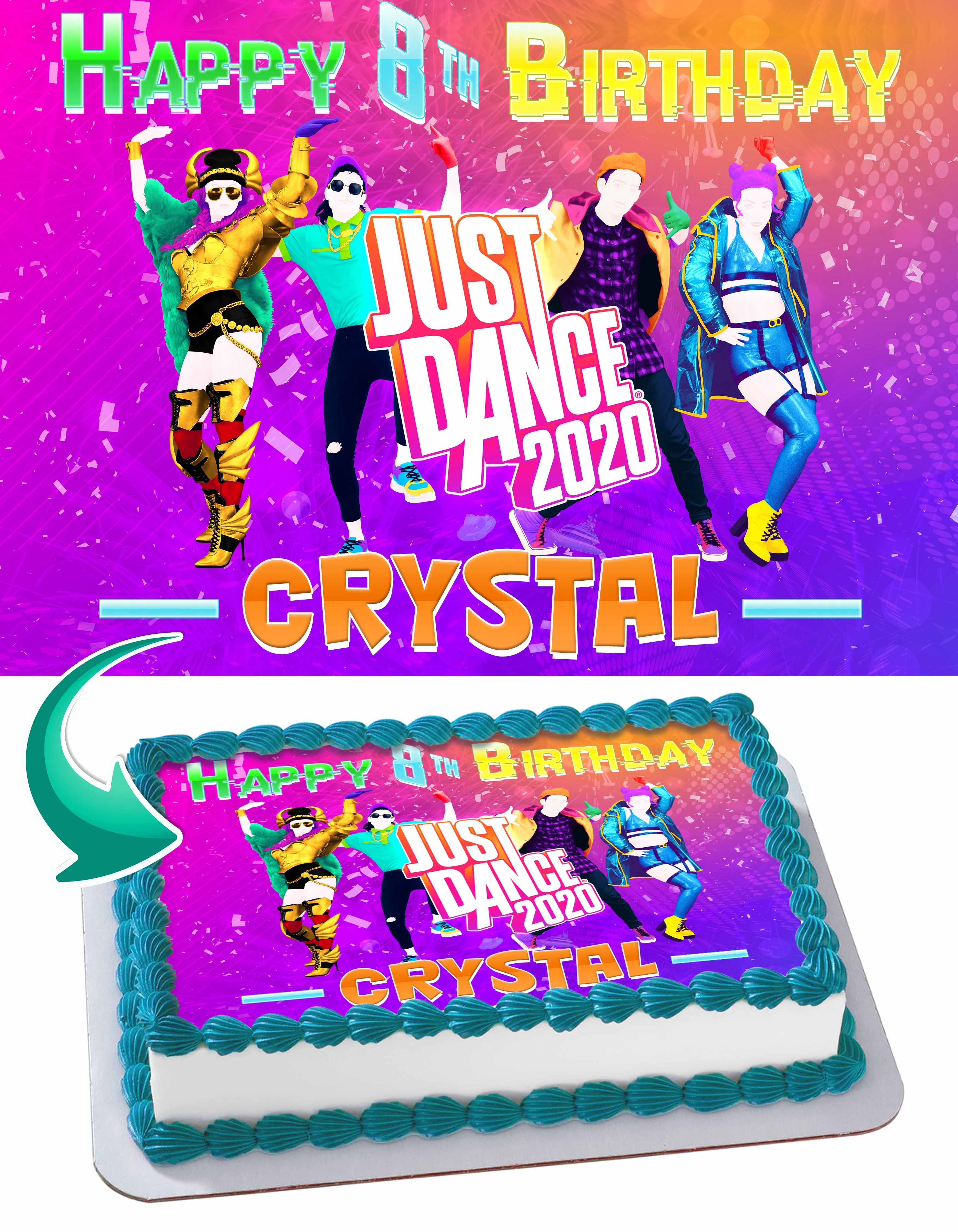 Just Dance Edible Cake Topper