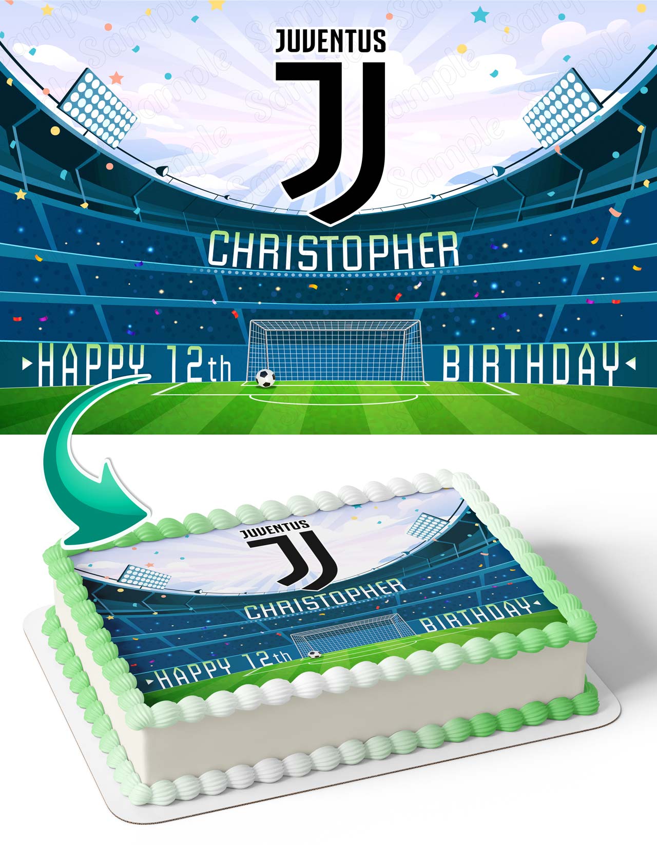 Juventus FC Edible Cake Topper