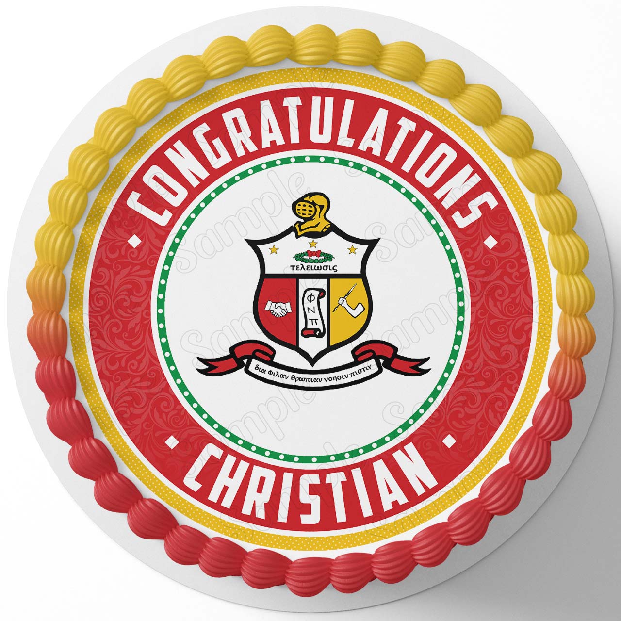 Kappa Alpha Psi Round – Icing Sheet Birthday - Personalized Edible Cake Topper | Custom Icing Sheet | Birthday Cake Decoration | Photo Cake Image