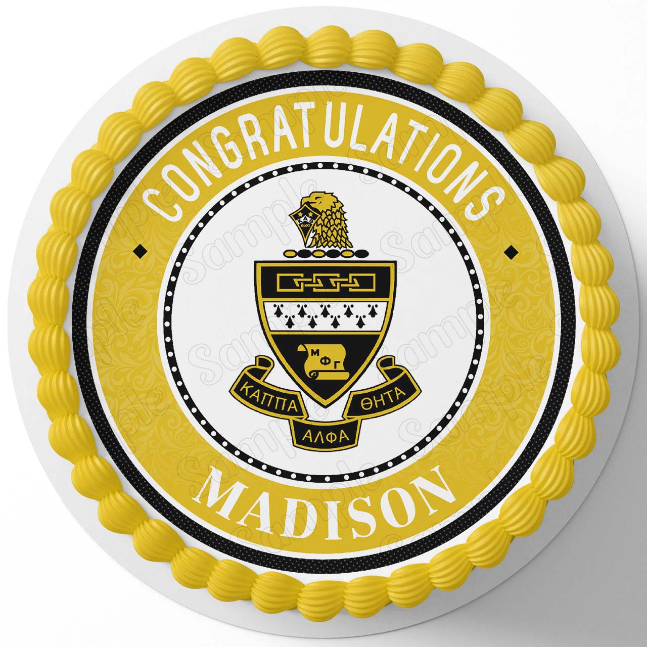 Kappa Alpha Theta Round – Icing Sheet Birthday - Personalized Edible Cake Topper | Custom Icing Sheet | Birthday Cake Decoration | Photo Cake Image