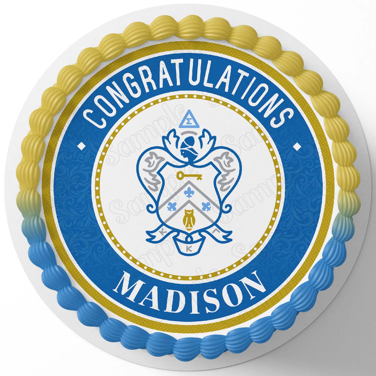Kappa Kappa Gamma Round – Icing Sheet Birthday - Personalized Edible Cake Topper | Custom Icing Sheet | Birthday Cake Decoration | Photo Cake Image
