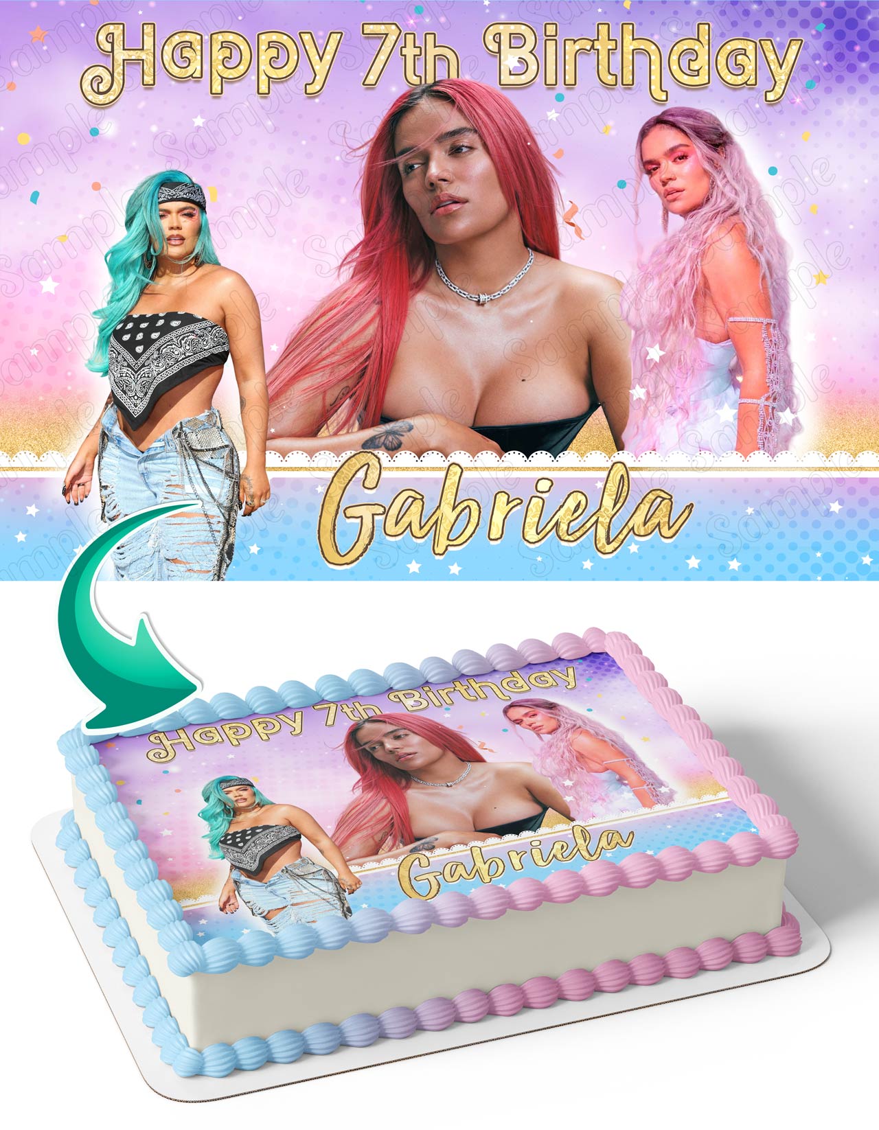 Karol G Edible Cake Topper