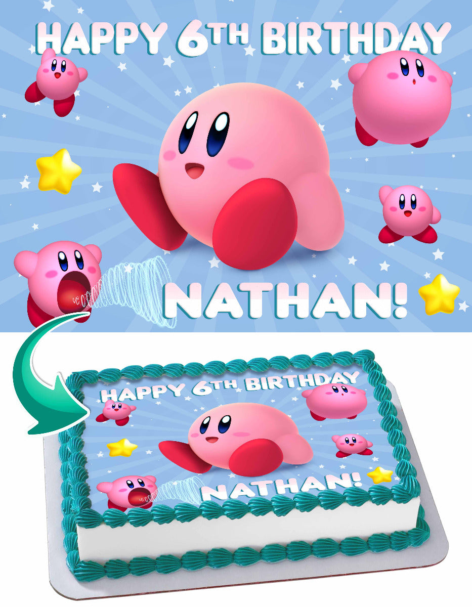 Kirby Edible Cake Topper