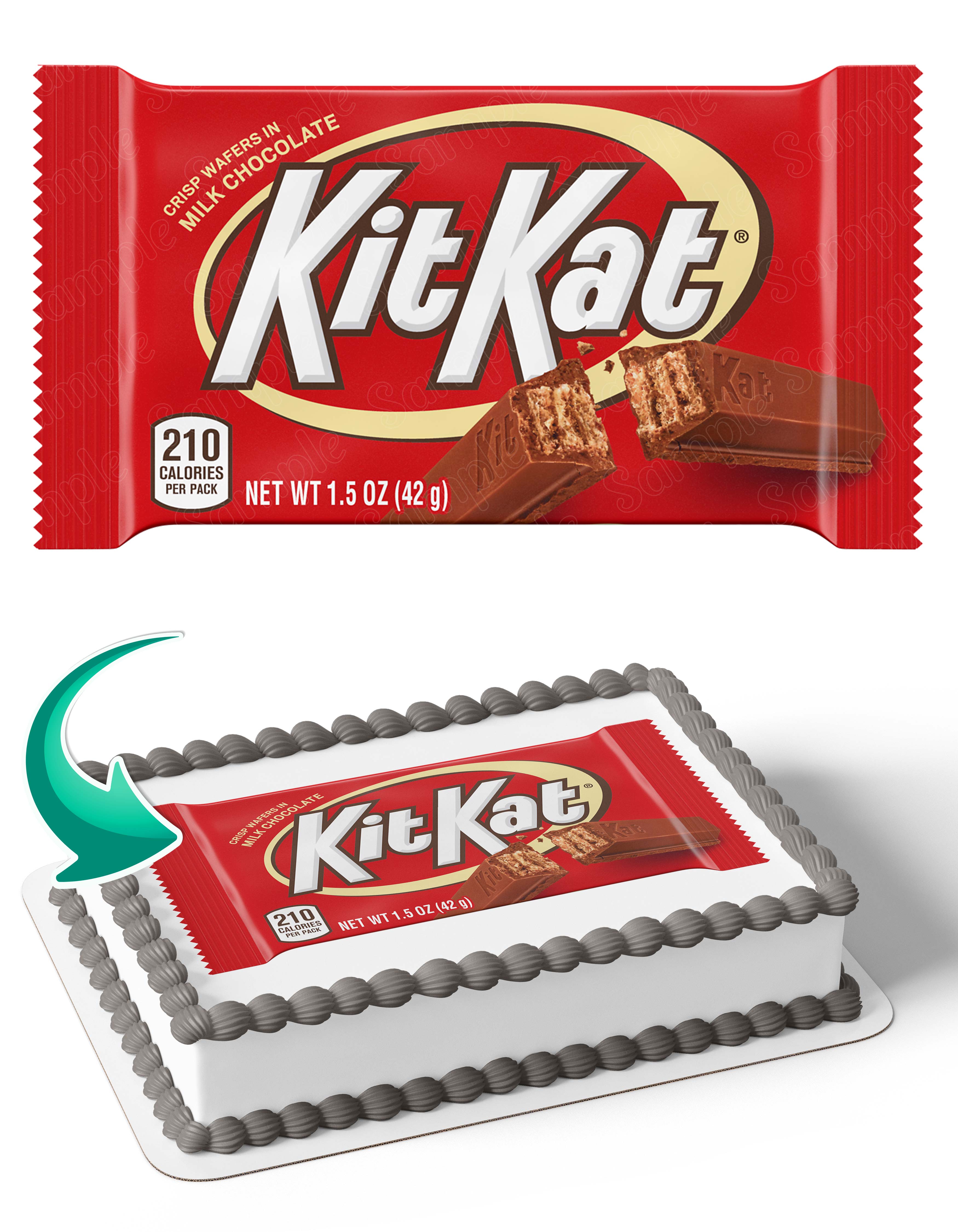 Kit Kat Chocolate Bar Cake Deco Edible Cake Topper