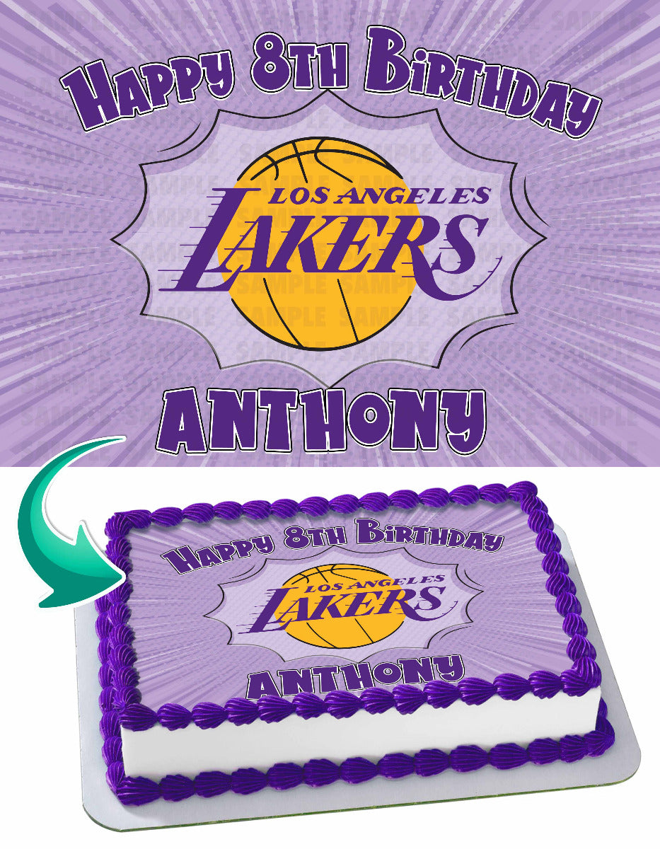 Los Angeles Lakers Edible Cake Topper