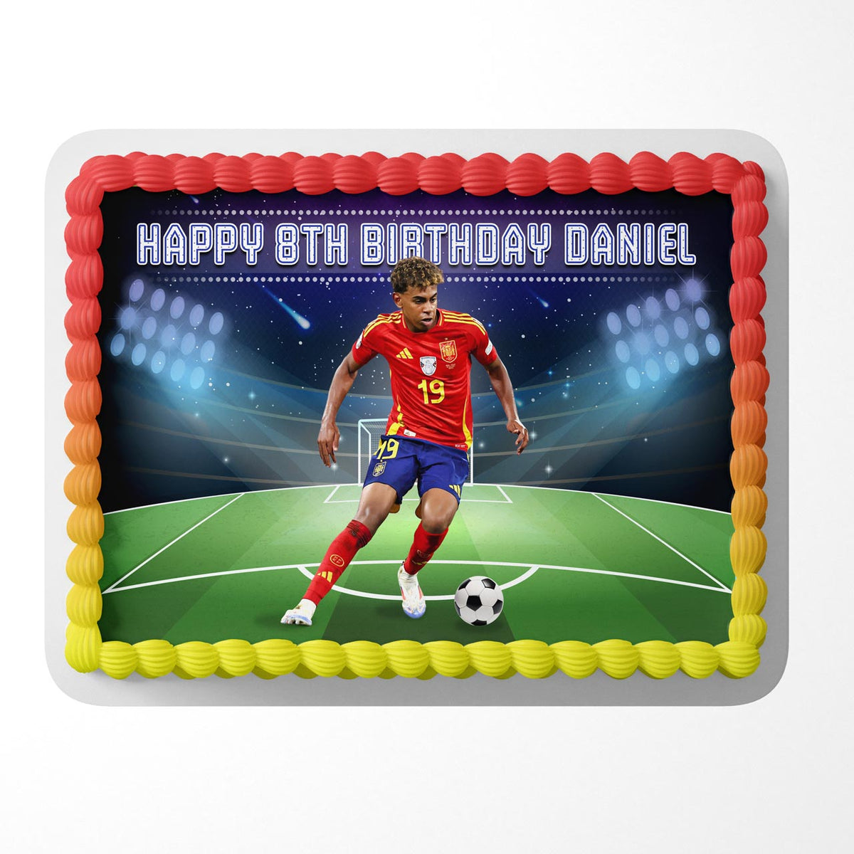 Lamine Yamal Edible Cake Topper | Birthday Cake Decoration | Photo Cake Image