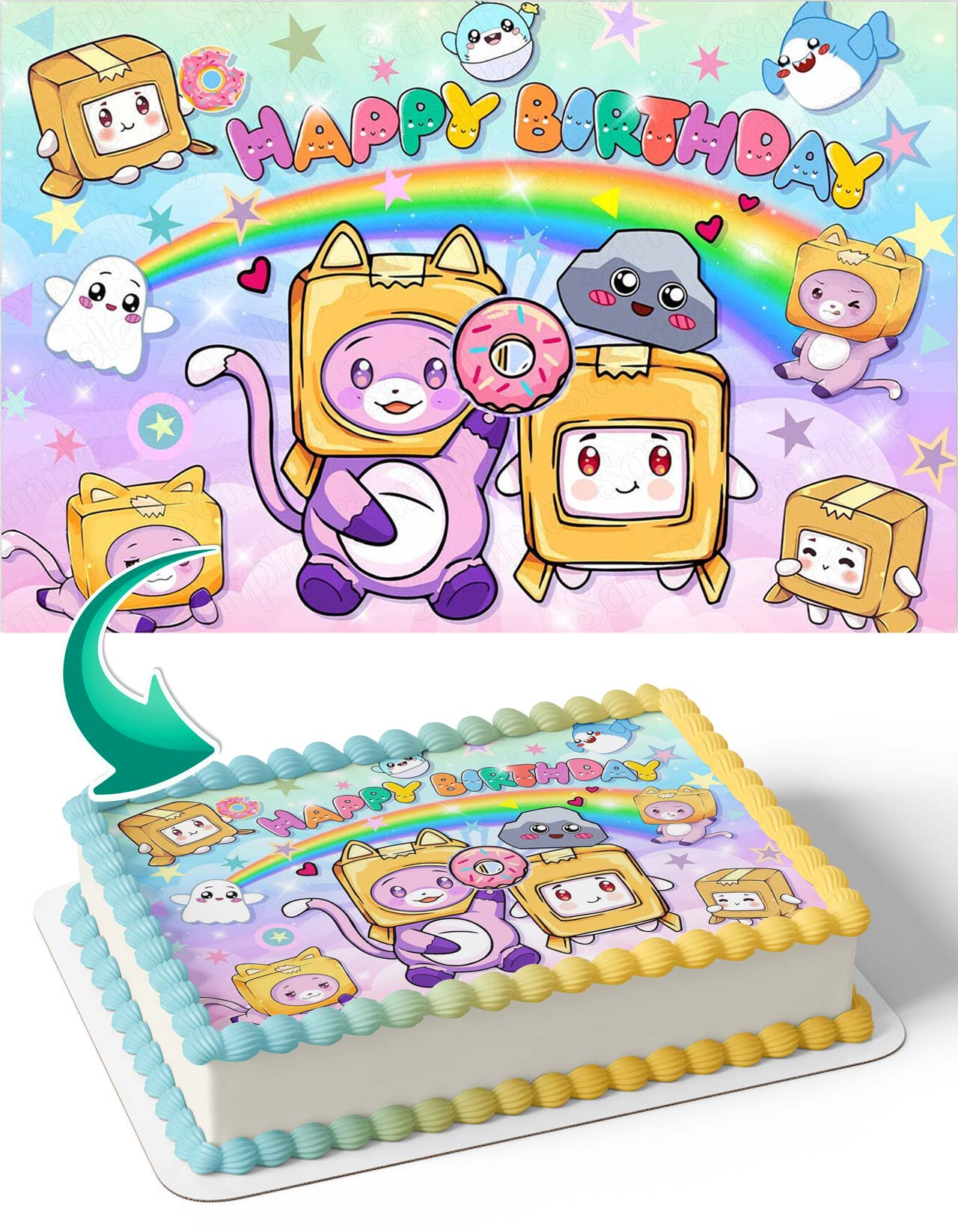 LankyBox RB Edible Cake Topper