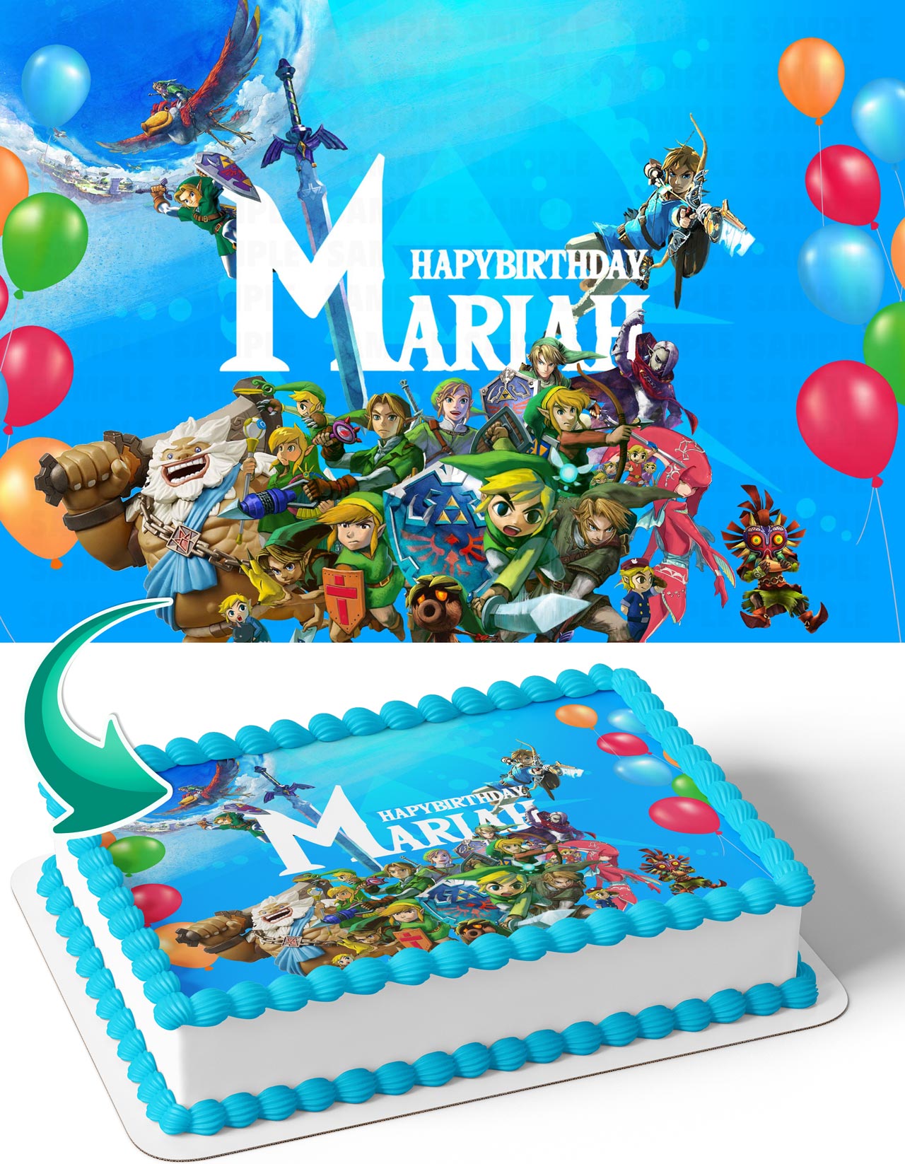 Legend of Zelda LZ Edible Cake Topper