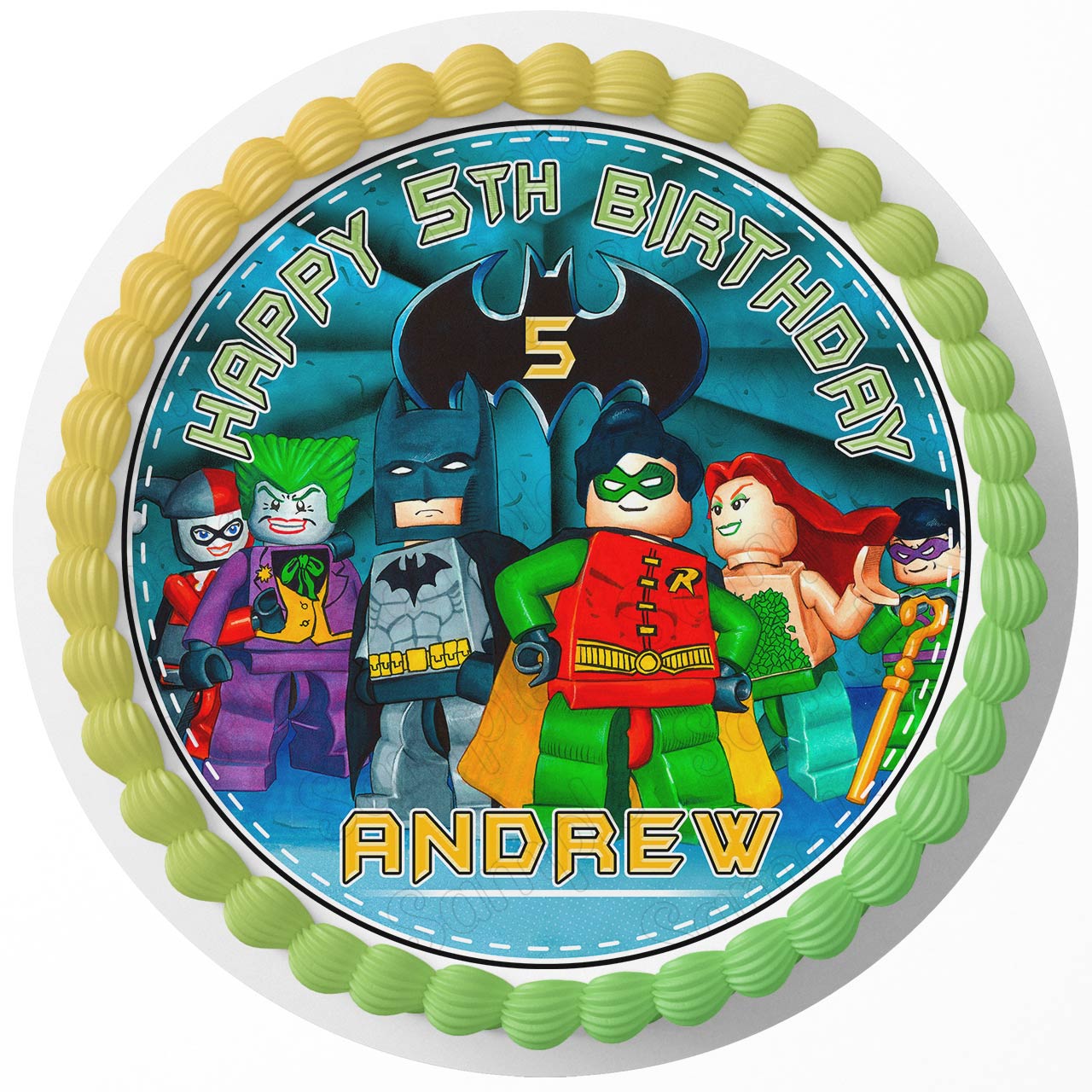 Block Kids Fun Round – Icing Sheet Birthday - Personalized Edible Cake Topper | Custom Icing Sheet | Birthday Cake Decoration | Photo Cake Image