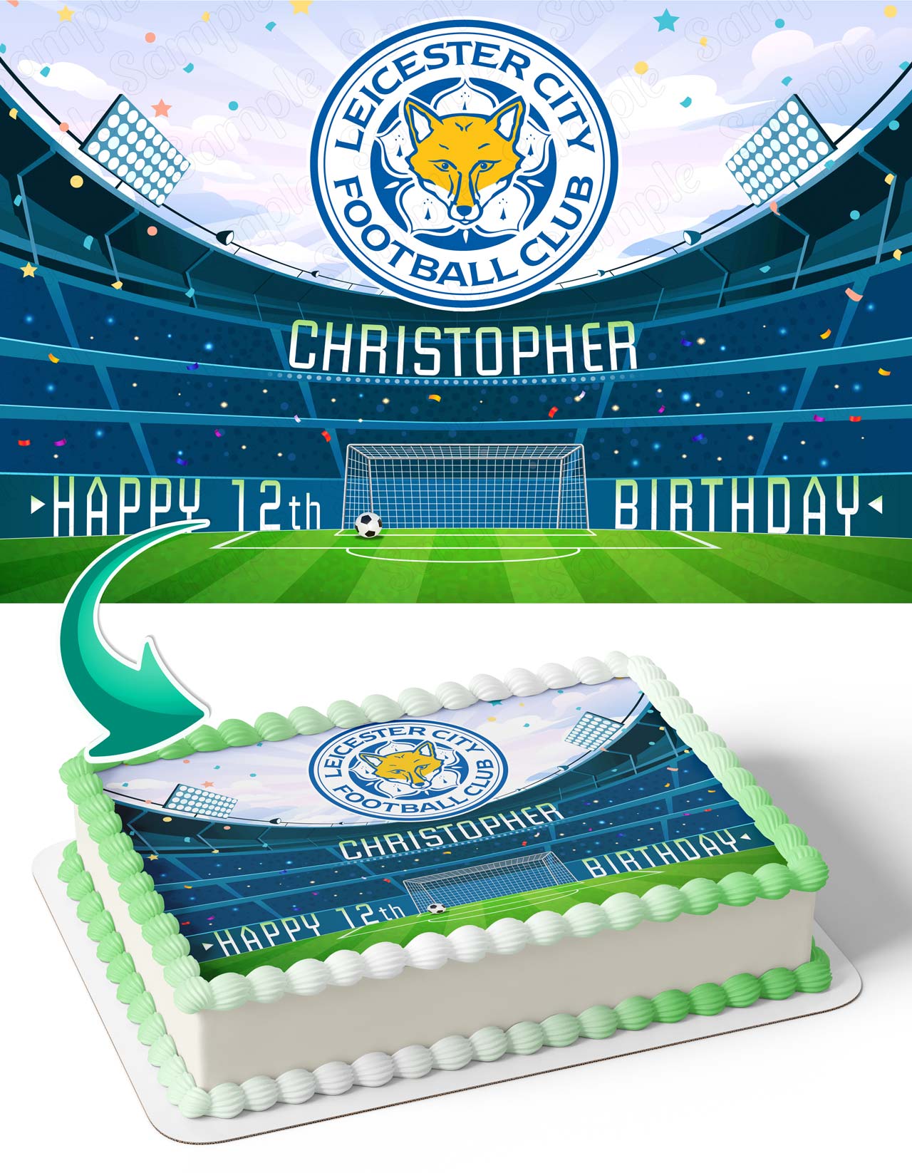 Leicester City FC Edible Cake Topper