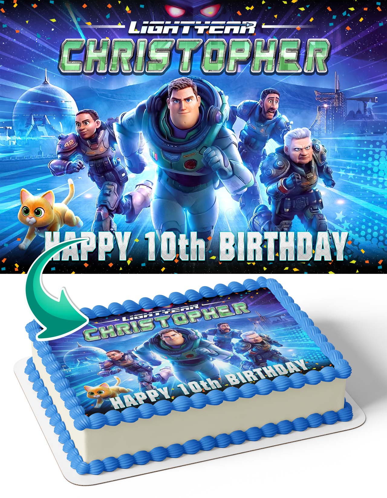 Lightyear Movie Toys Edible Cake Topper