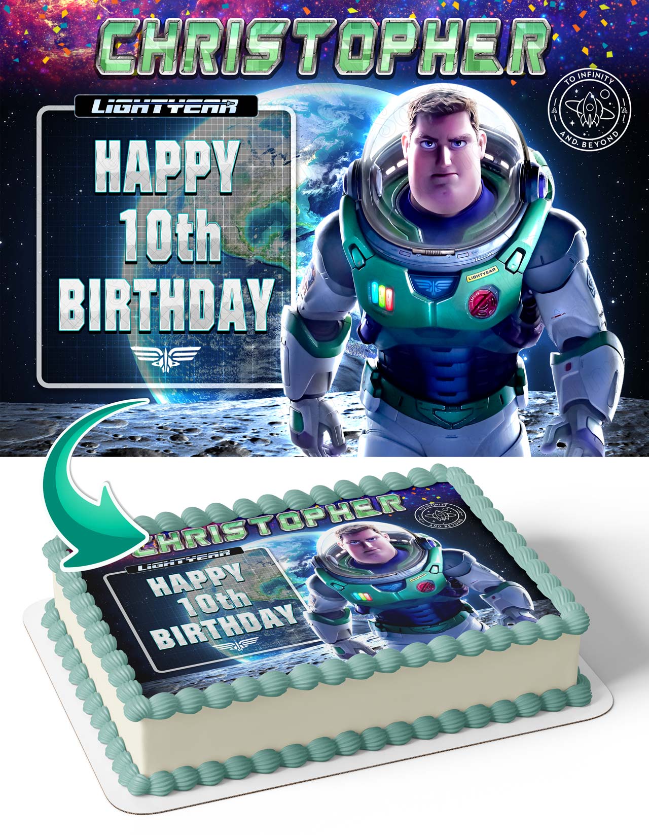 Lightyear Toysrus Movie Edible Cake Topper