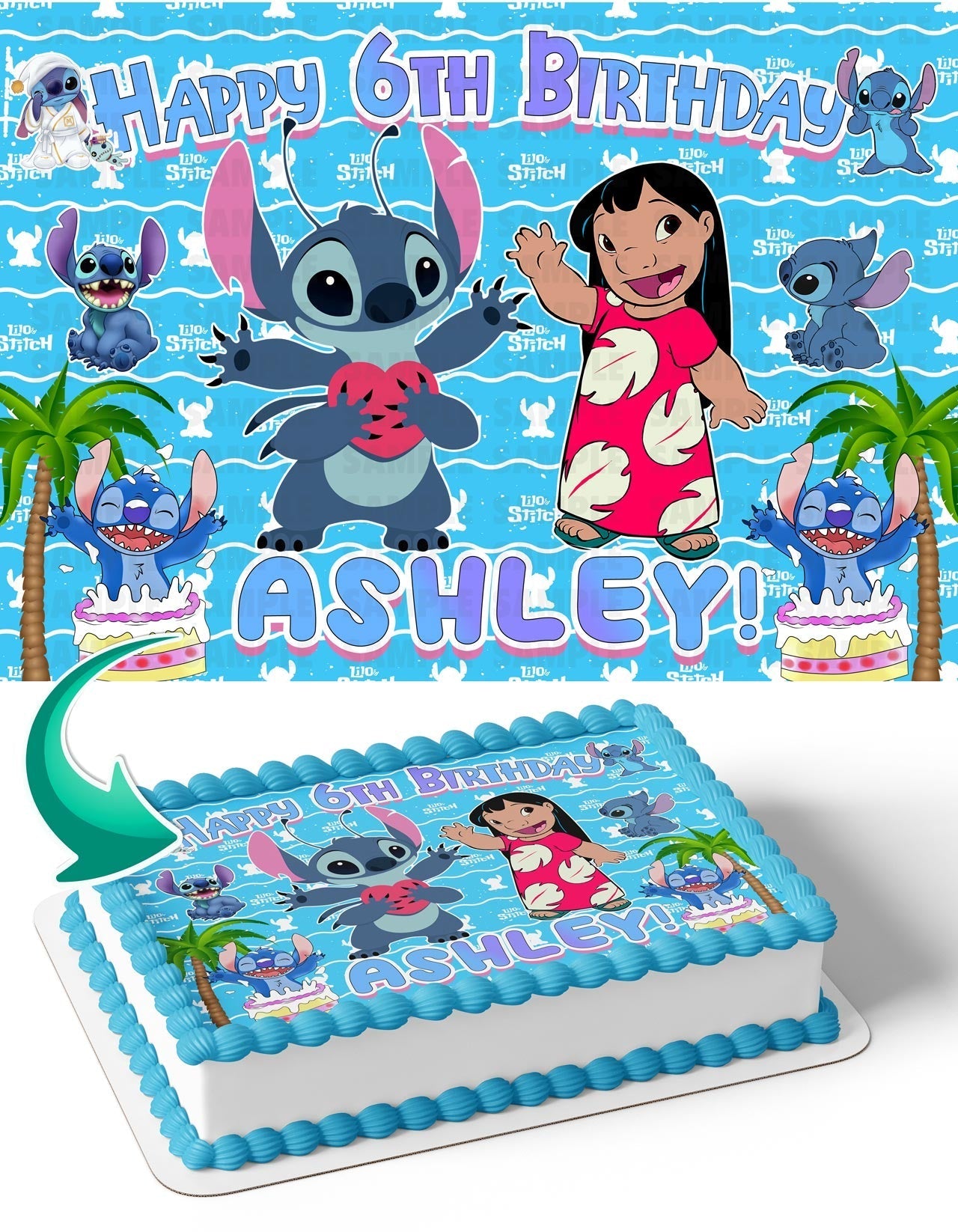 Lihlo kids Steich LS Edible Cake Topper