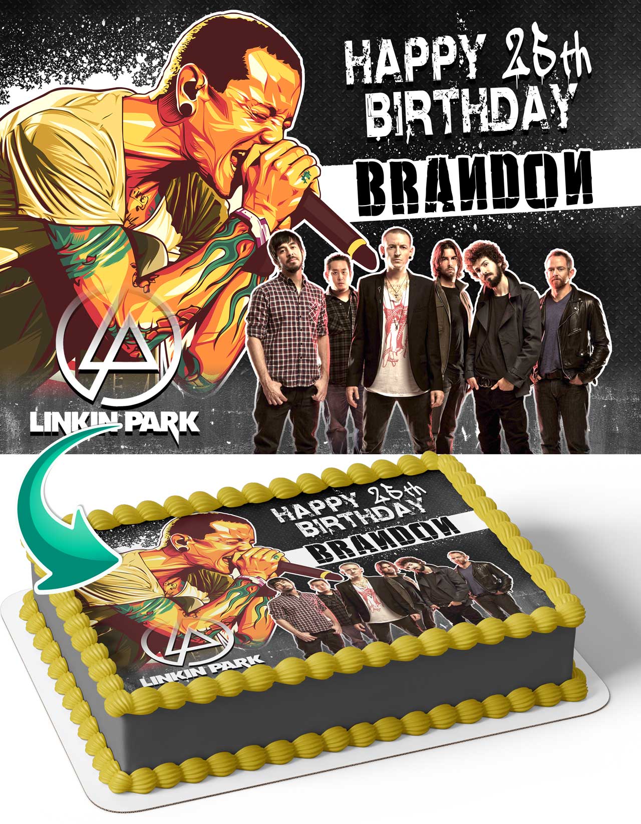 Linkin Park Edible Cake Topper