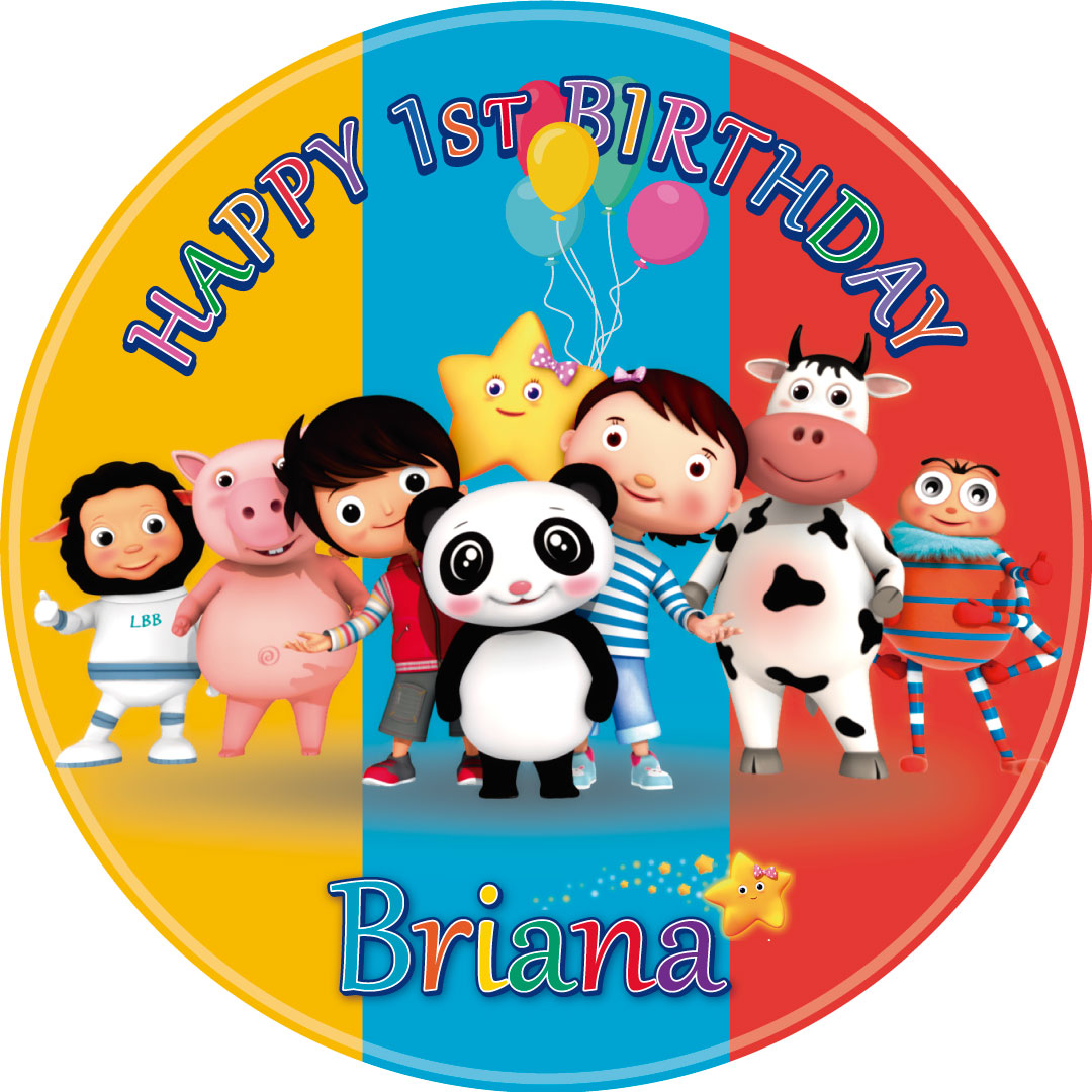 Little Baby Bum Round – Icing Sheet Birthday - Personalized Edible Cake Topper | Custom Icing Sheet | Birthday Cake Decoration | Photo Cake Image