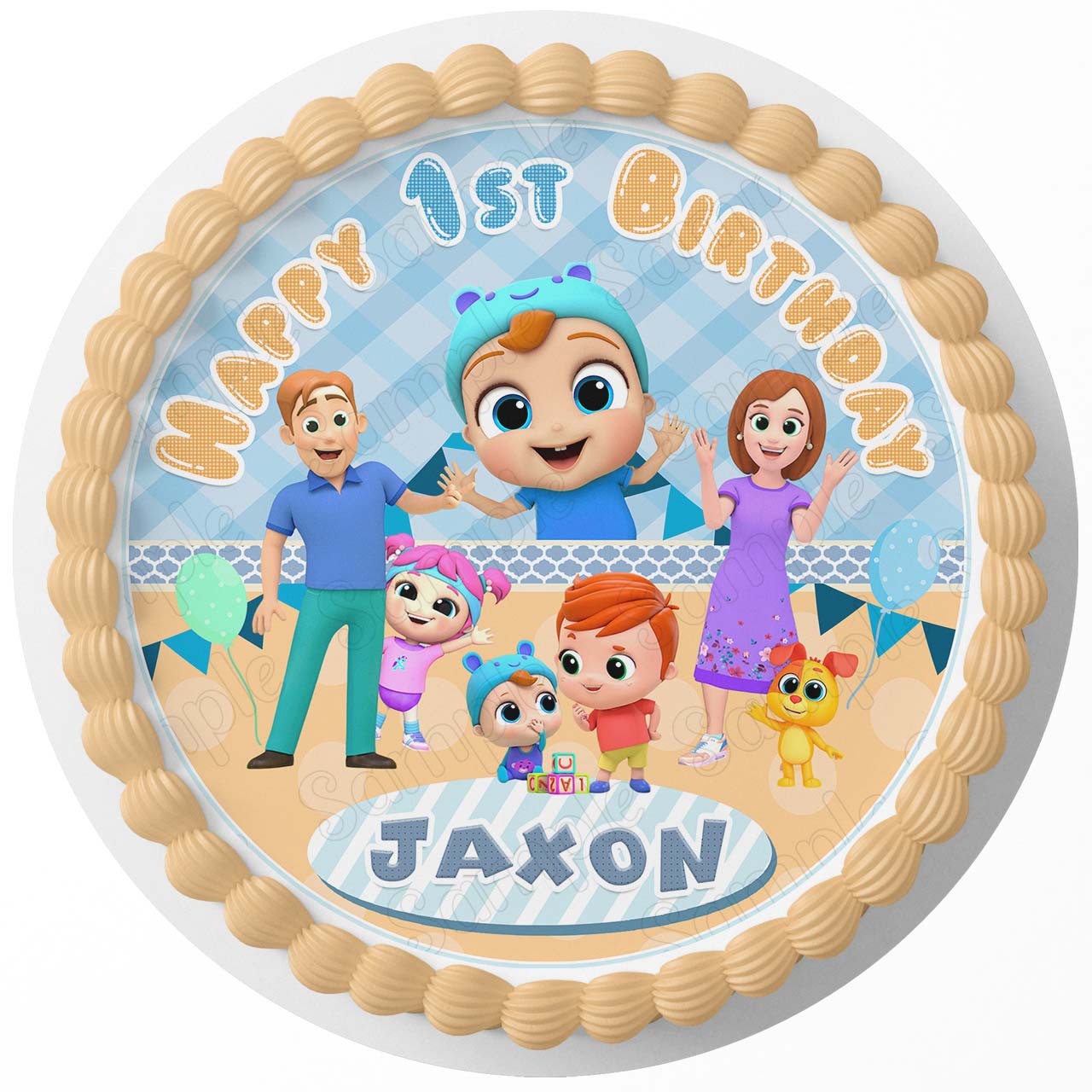 Little Angel Kids Round – Icing Sheet Birthday - Personalized Edible Cake Topper | Custom Icing Sheet | Birthday Cake Decoration | Photo Cake Image