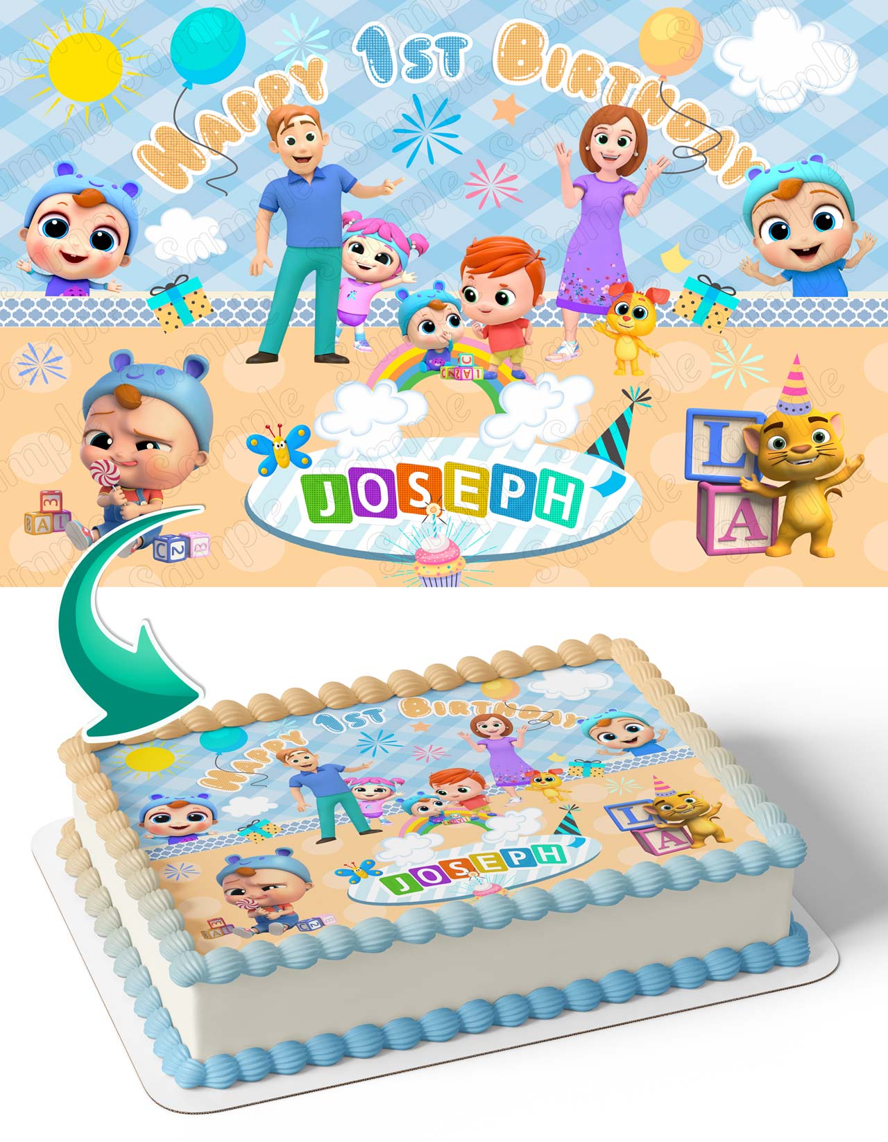 Little Angel Nursery Kids Edible Cake Topper