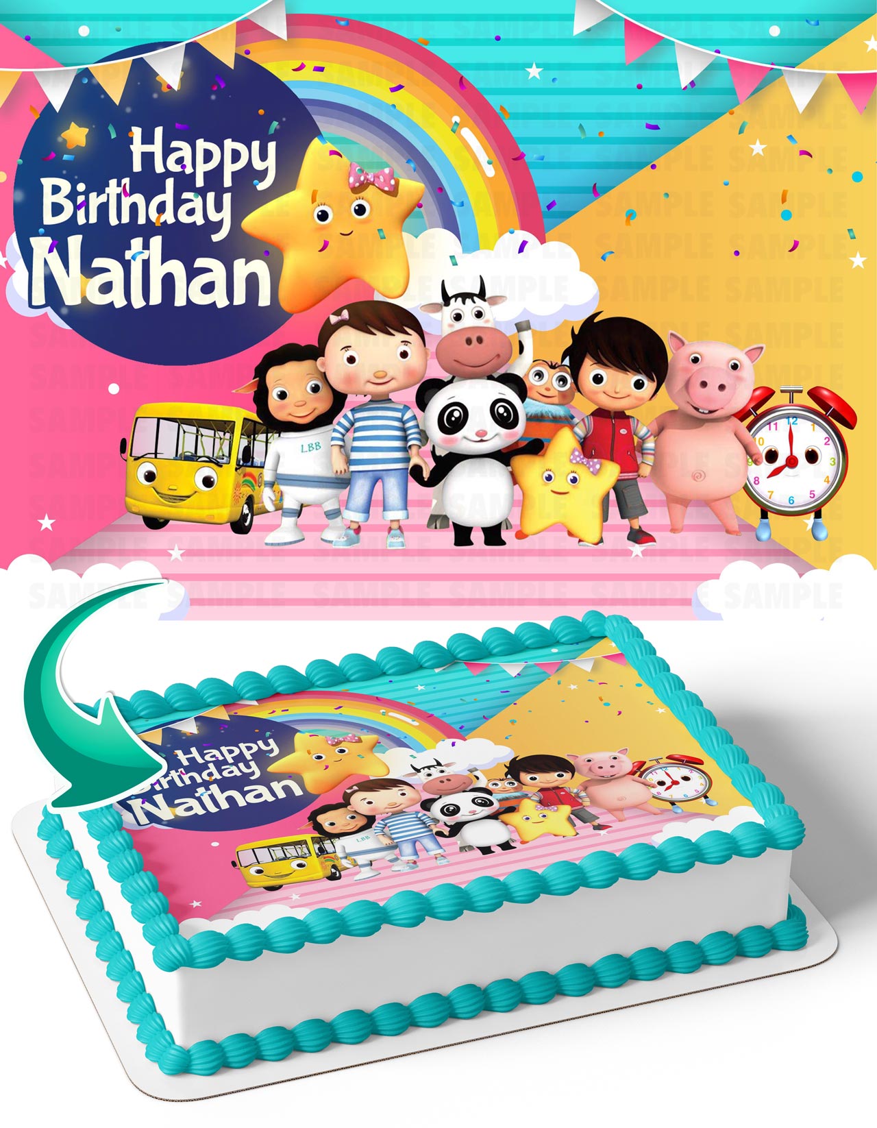 Little Baby Bum LBB Edible Cake Topper