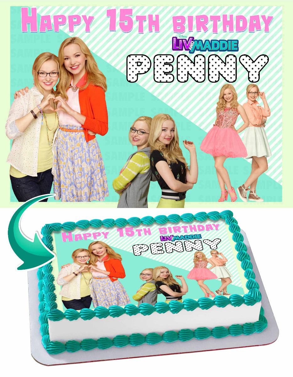 Liv and Maddie Edible Cake Topper