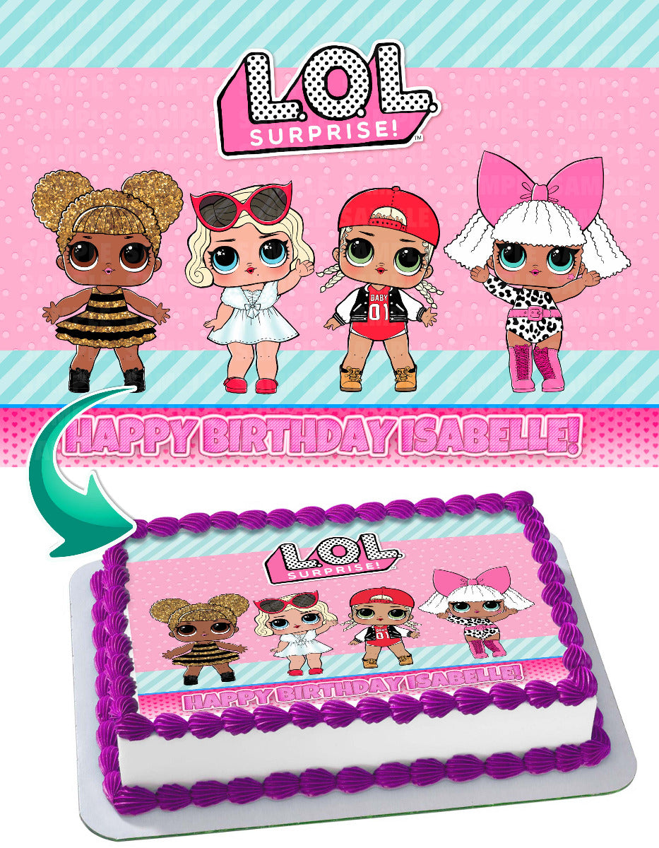 LOL Surprise Dolls Edible Cake Topper