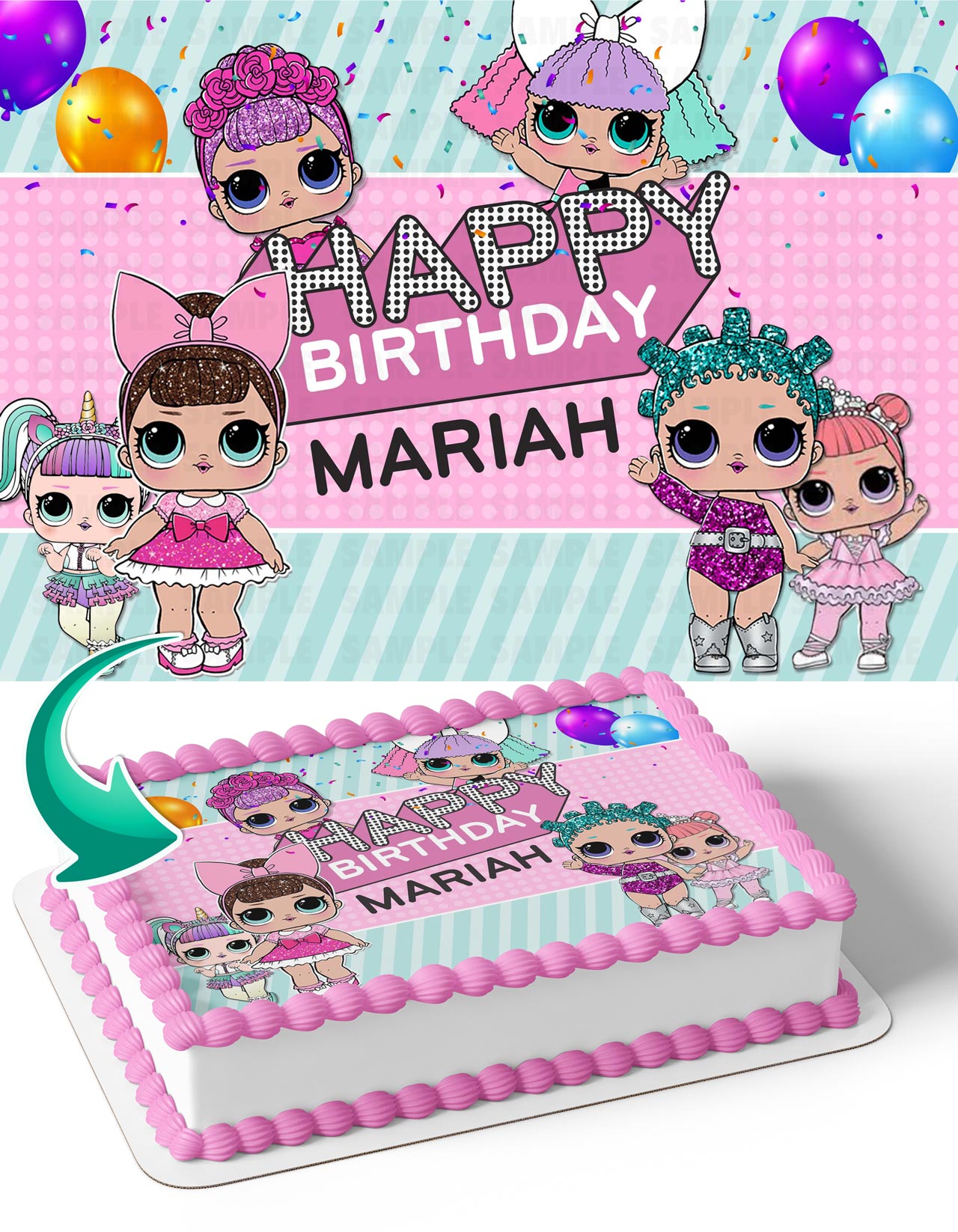 Kids Surprise Dolls SP Edible Cake Topper