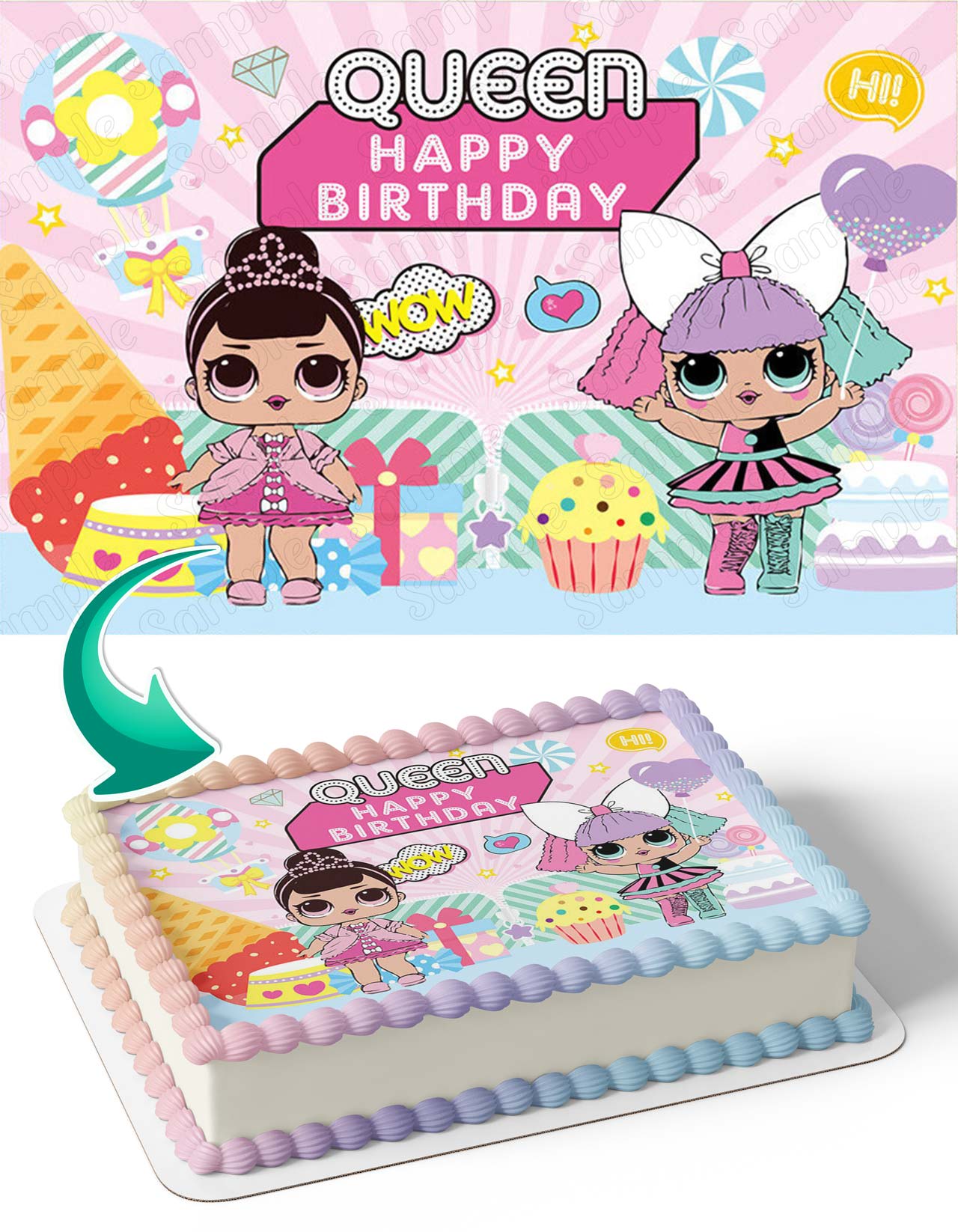 LOL Surprise Queen Edible Cake Topper