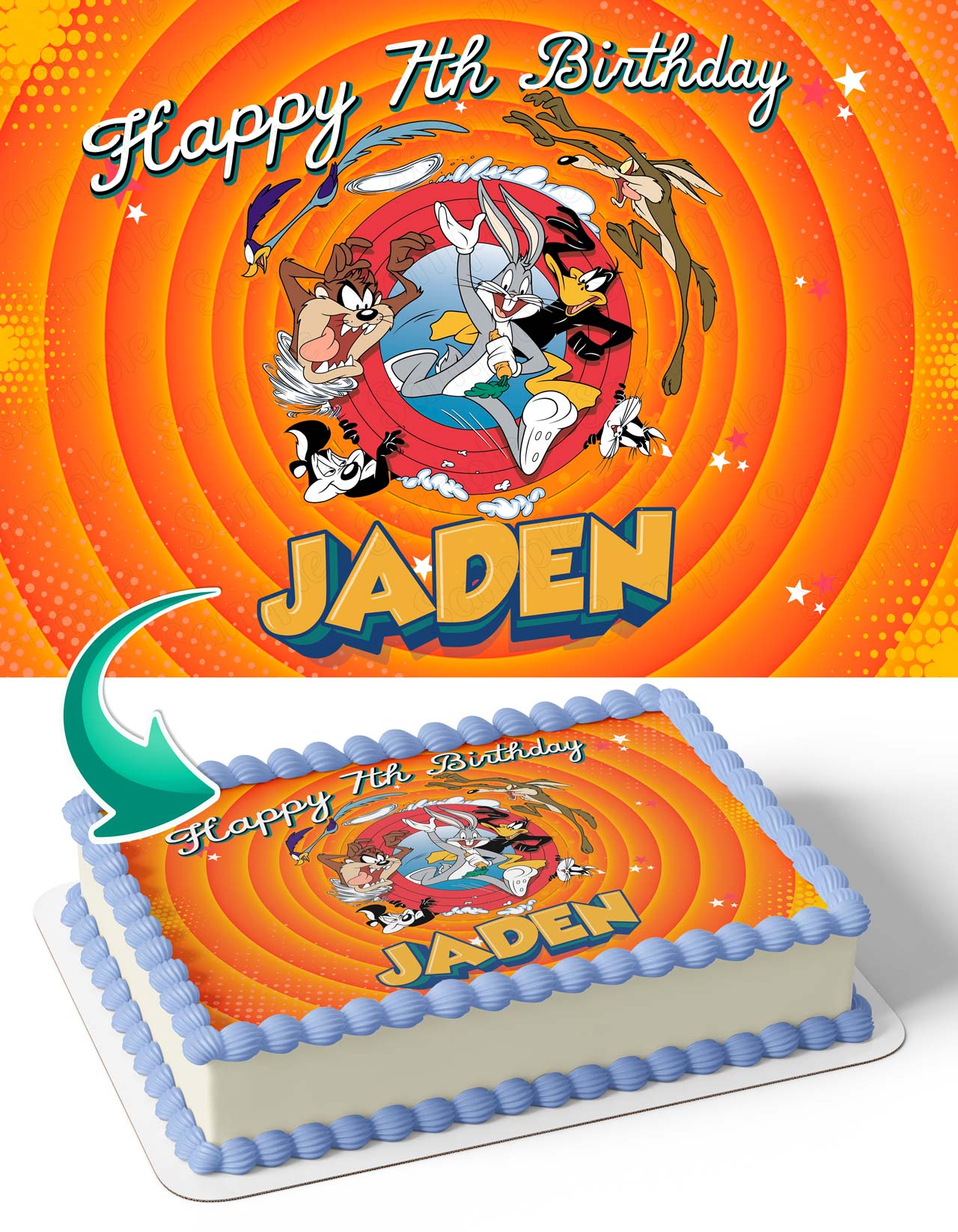 Looney Tunes Bugs Bunny Edible Cake Topper