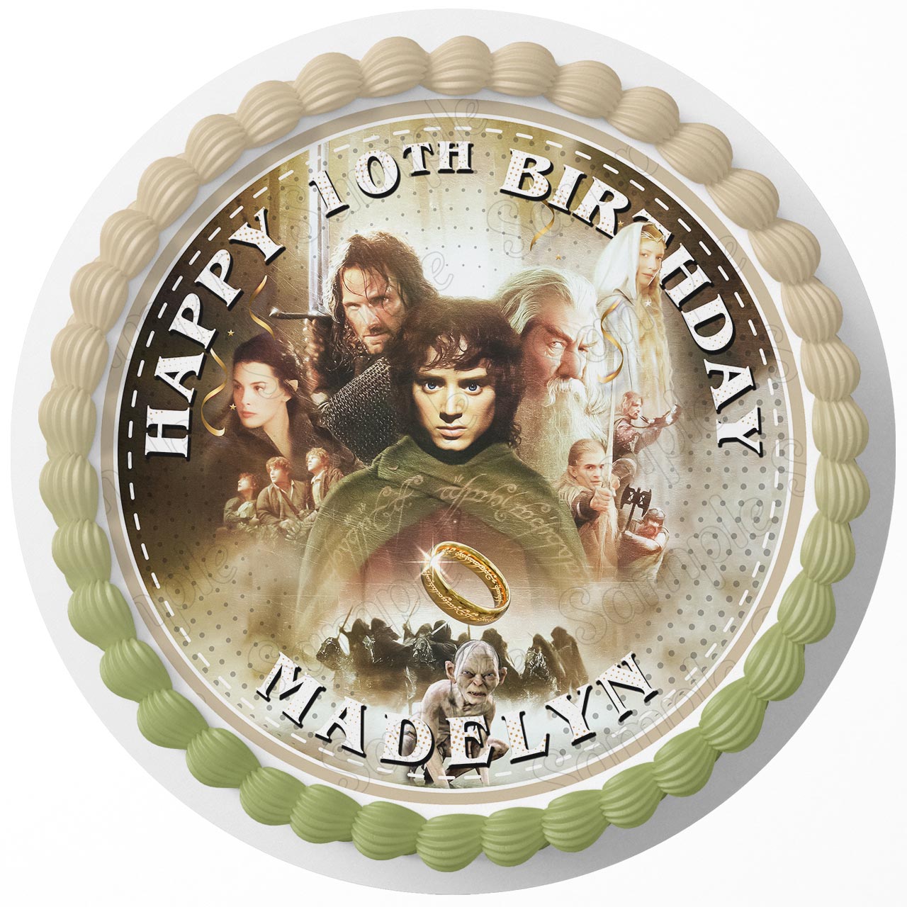 Lo kids Fun Ring Round – Icing Sheet Birthday - Personalized Edible Cake Topper | Custom Icing Sheet | Birthday Cake Decoration | Photo Cake Image