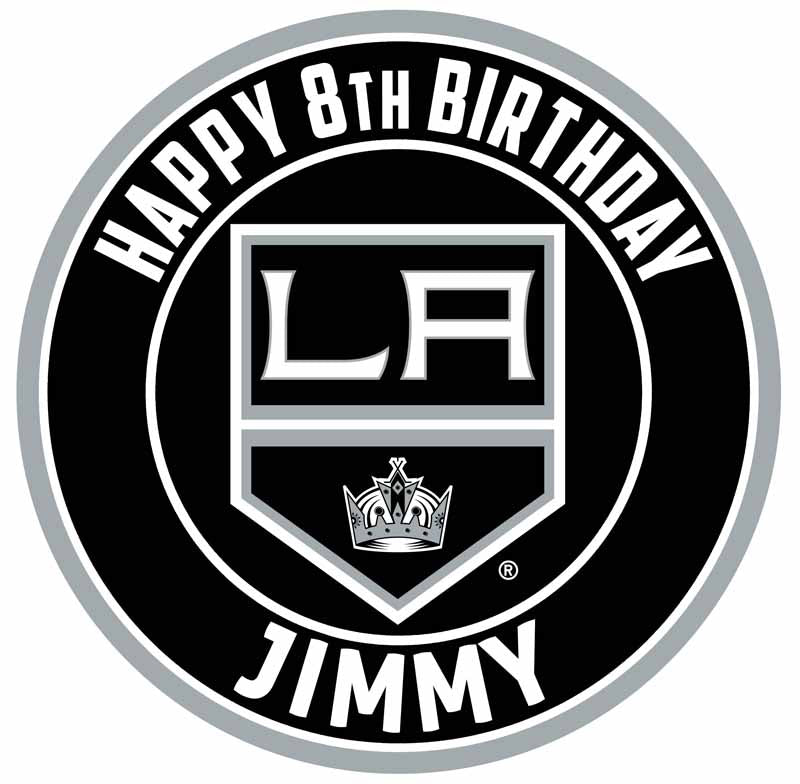 Los Angeles Kings Round – Icing Sheet Birthday - Personalized Edible Cake Topper | Custom Icing Sheet | Birthday Cake Decoration | Photo Cake Image