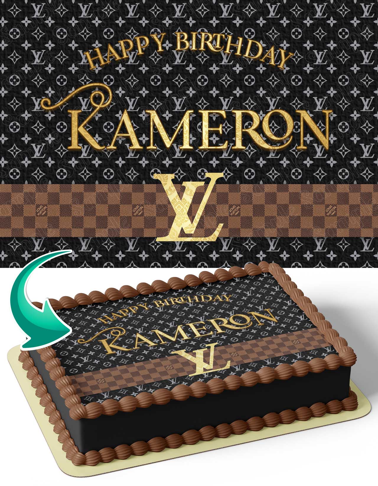 Luis Fashion Girls VittonLV3 Edible Cake Topper