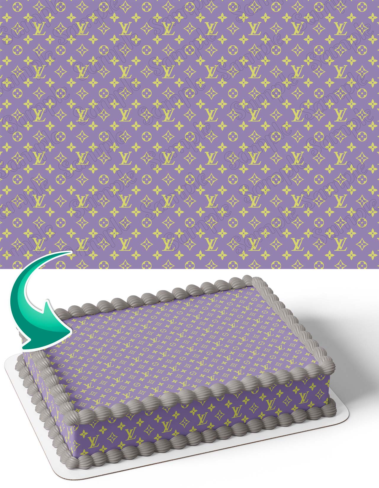 Luis Fashion Girls VittonViolet Purple Edible Cake Topper