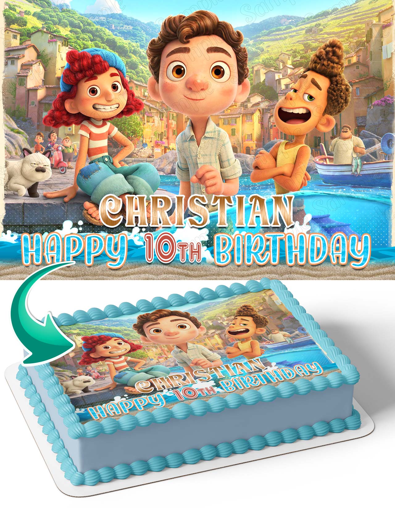 Luca Movie LM Edible Cake Topper
