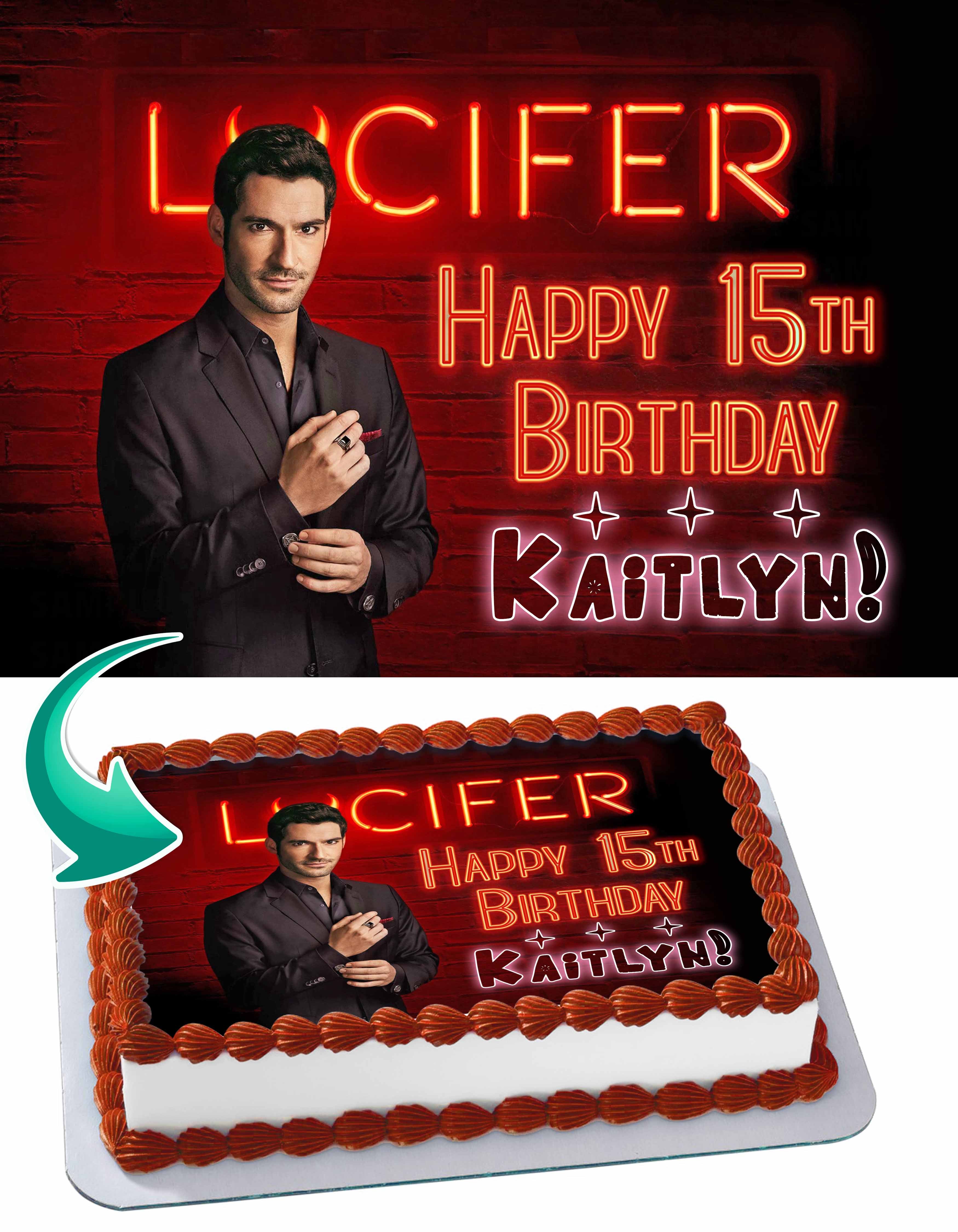Lucifer Edible Cake Topper