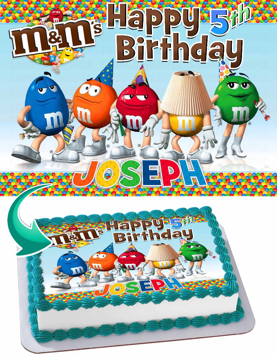 MMs Edible Cake Topper
