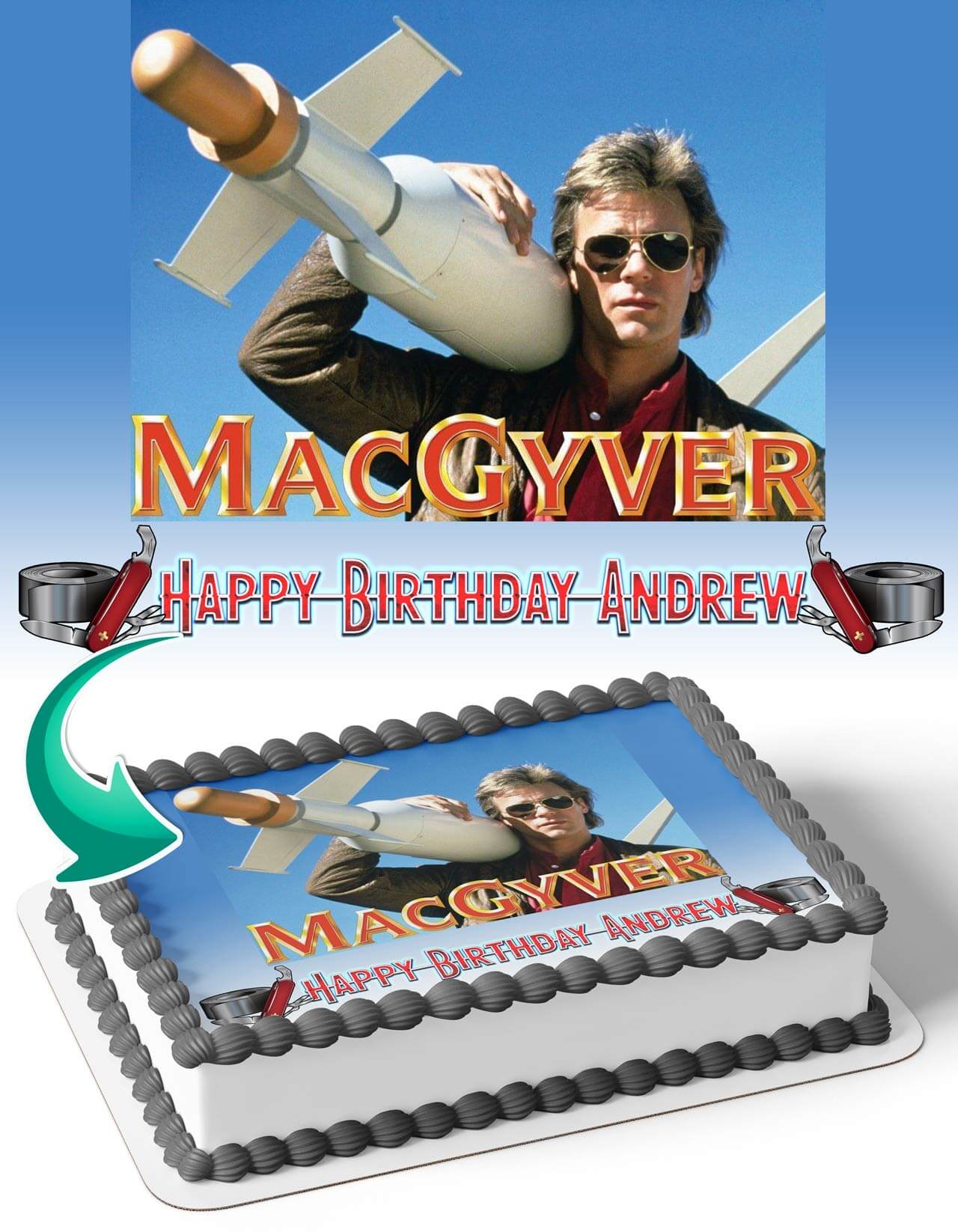 Macgyver Personalized Edible Image