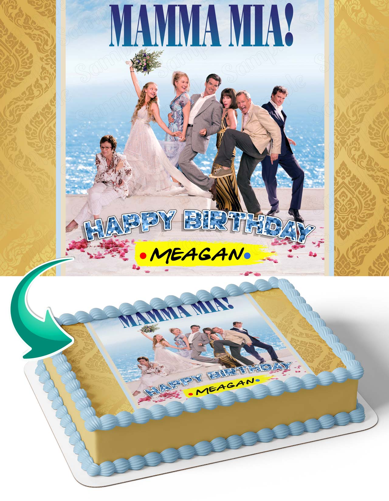 Mamma Mia Edible Cake Topper