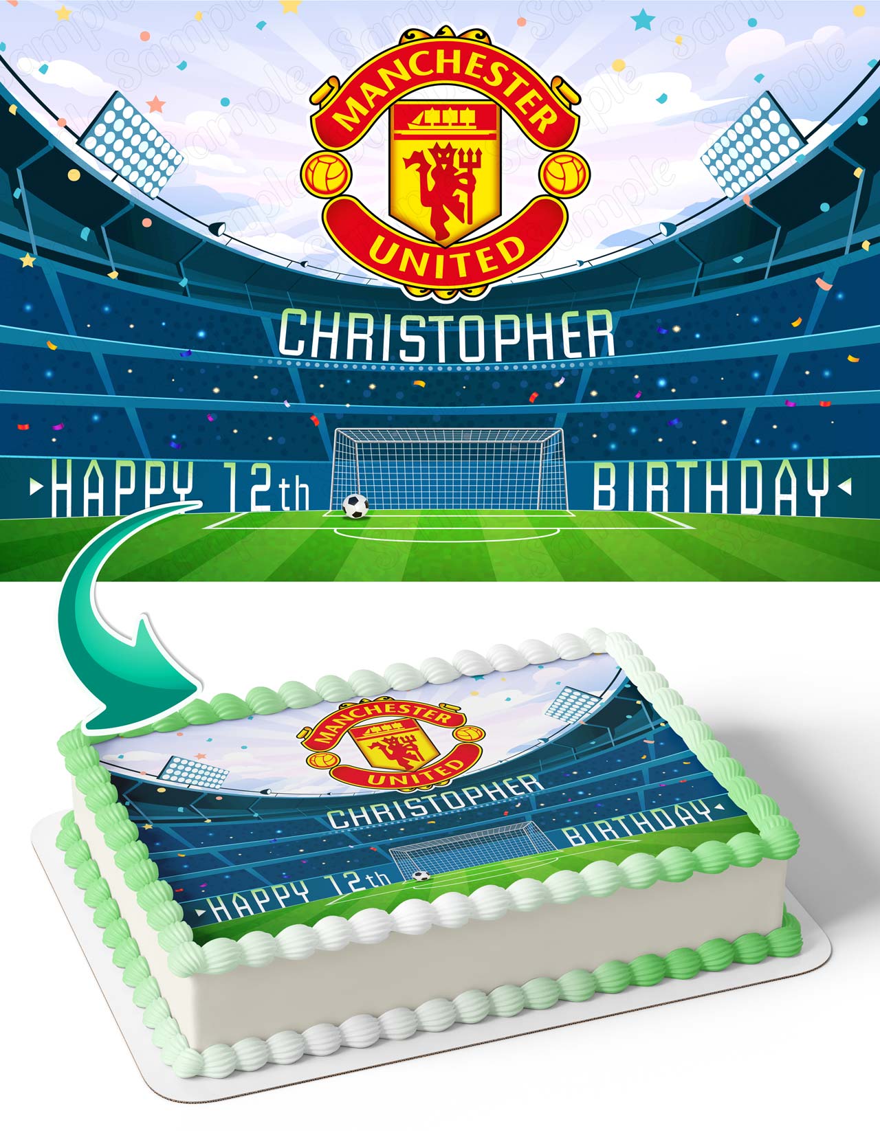 Manchester United FC Edible Cake Topper