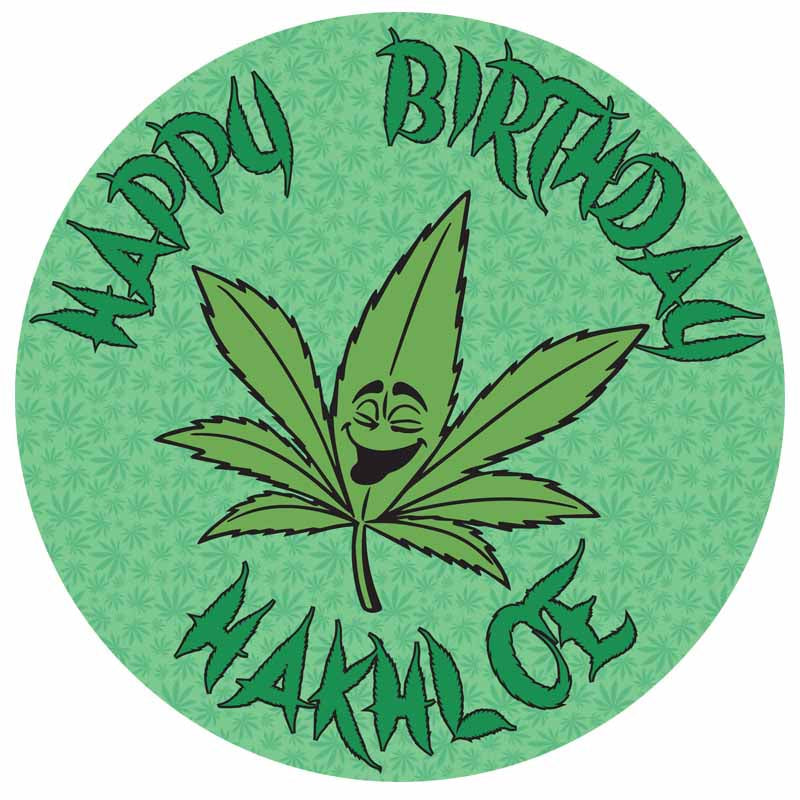 Marijuana Round – Icing Sheet Birthday - Personalized Edible Cake Topper | Custom Icing Sheet | Birthday Cake Decoration | Photo Cake Image