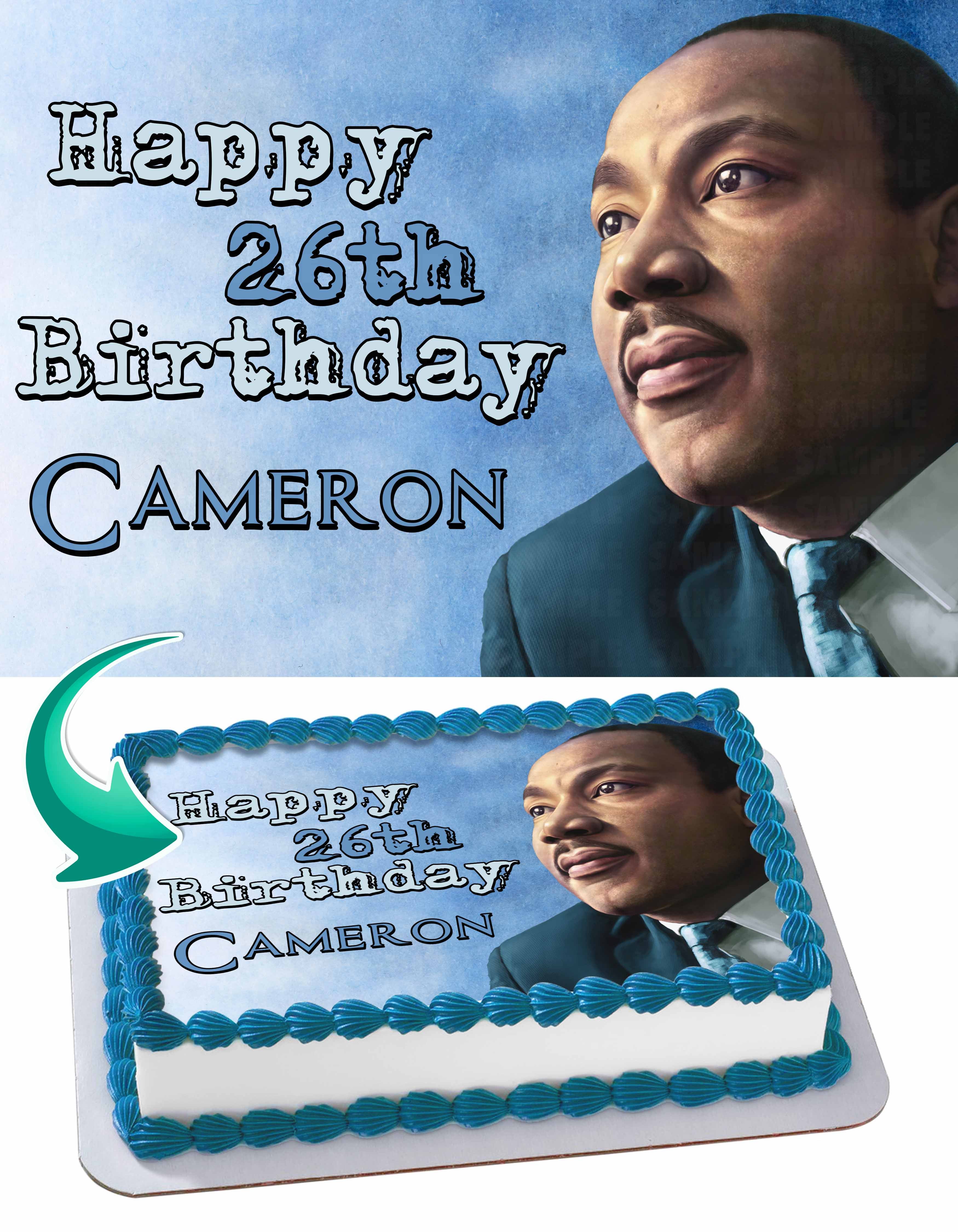 Martin Luther King Jr Edible Cake Topper
