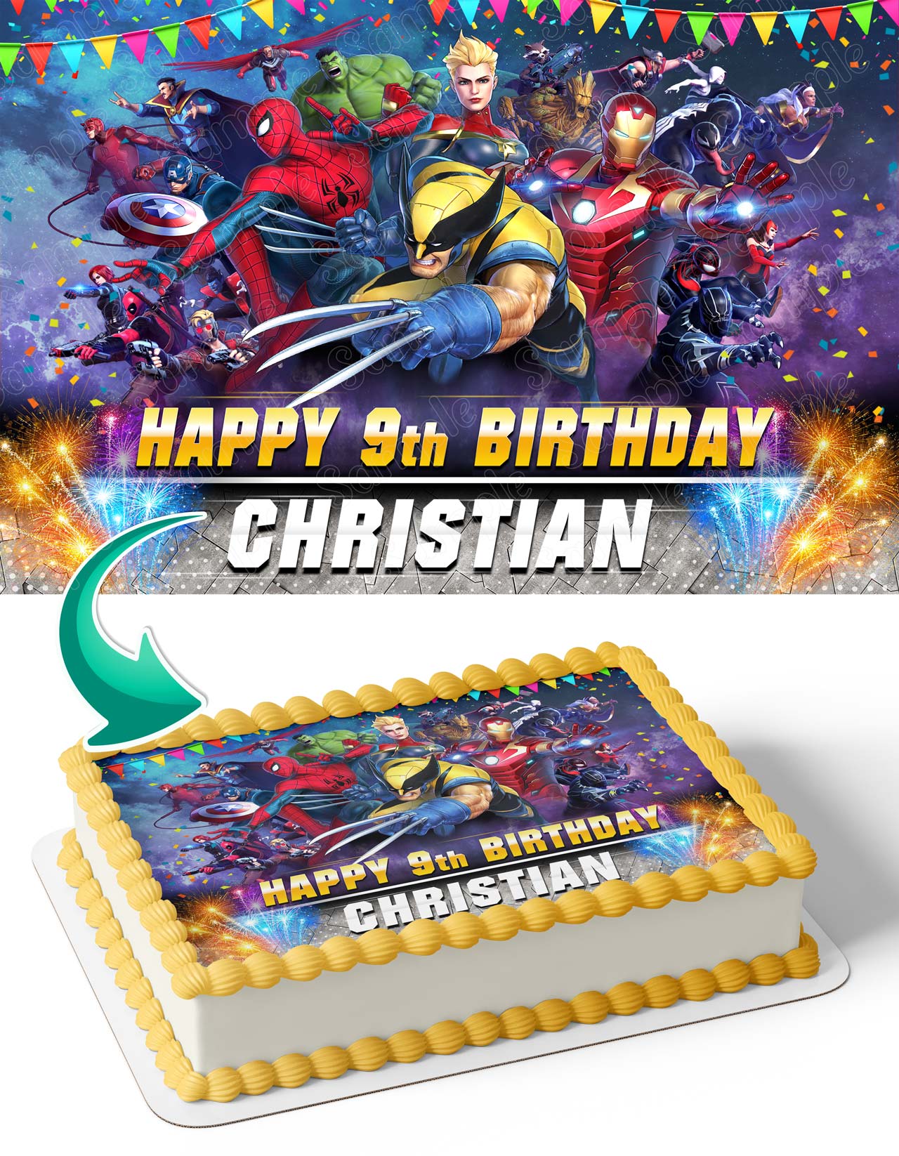 Marvol Ultimate Alliance JK Edible Cake Topper