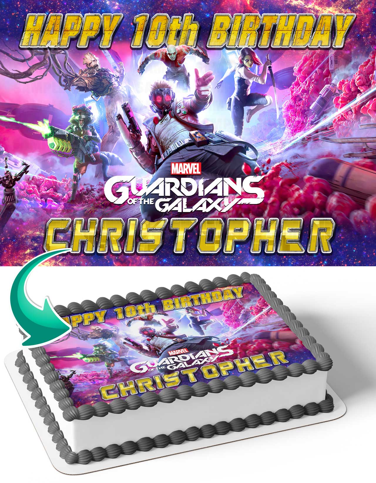 Marvols Guardians of the Galaxy Edible Cake Topper